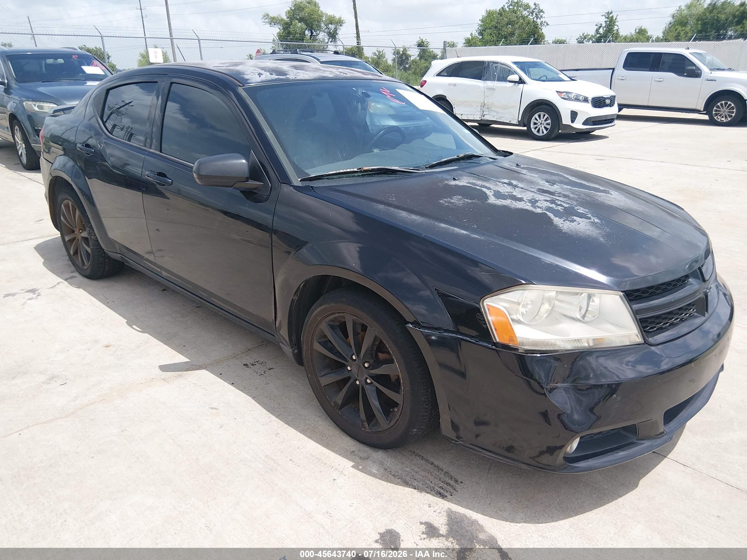 2014 Dodge Avenger Sxt Черный vin: 1C3CDZCG9EN218158