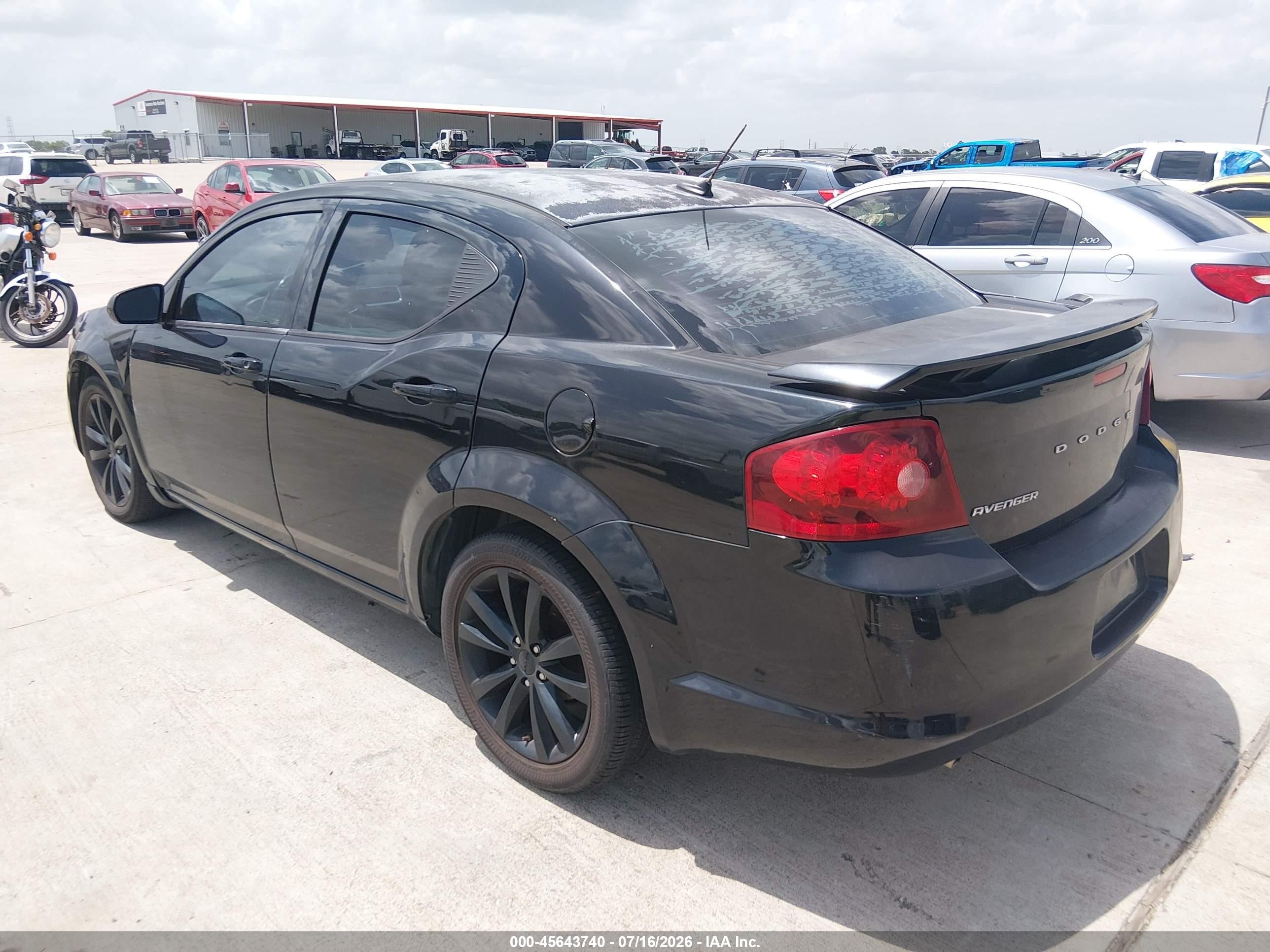 2014 Dodge Avenger Sxt Черный vin: 1C3CDZCG9EN218158