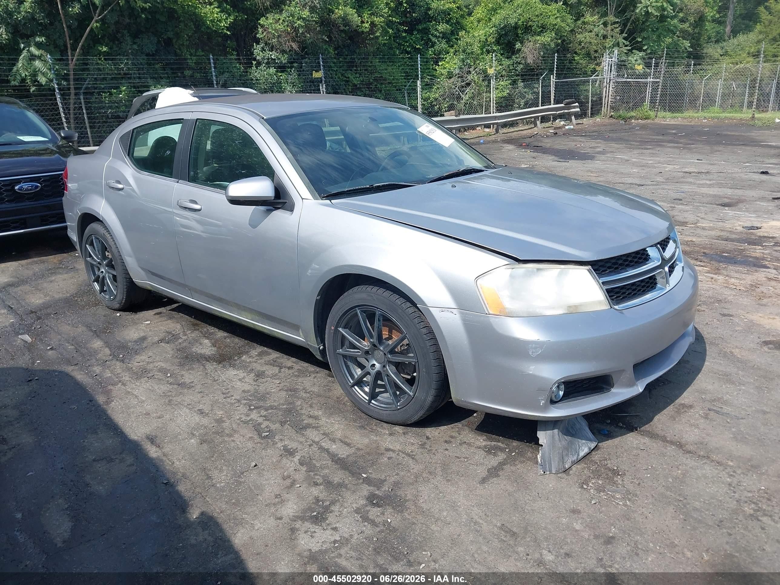 2013 Dodge Avenger Sxt Silver vin: 1C3CDZCGXDN583740