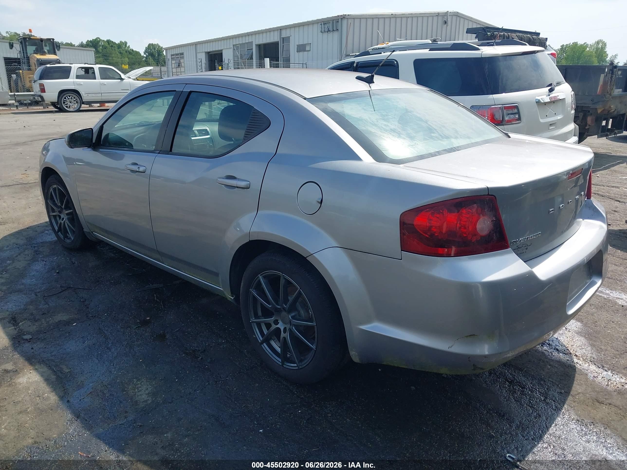 2013 Dodge Avenger Sxt Silver vin: 1C3CDZCGXDN583740