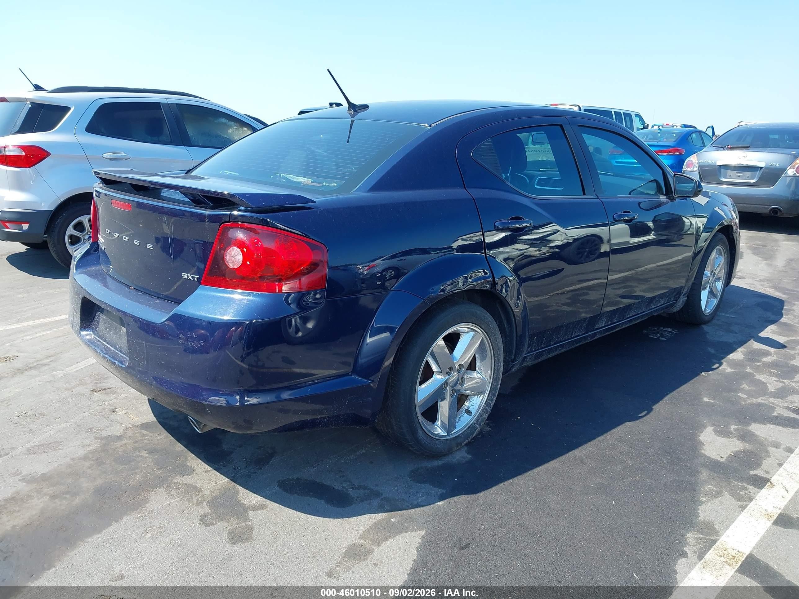 2013 Dodge Avenger Sxt Blue vin: 1C3CDZCGXDN746693