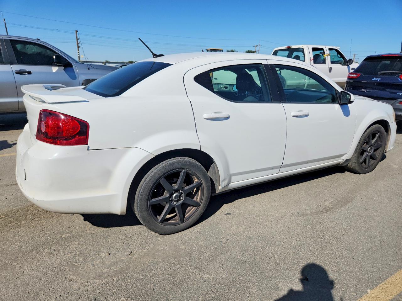 2012 Dodge Avenger Sxt White vin: 1C3CDZEG4CN228056