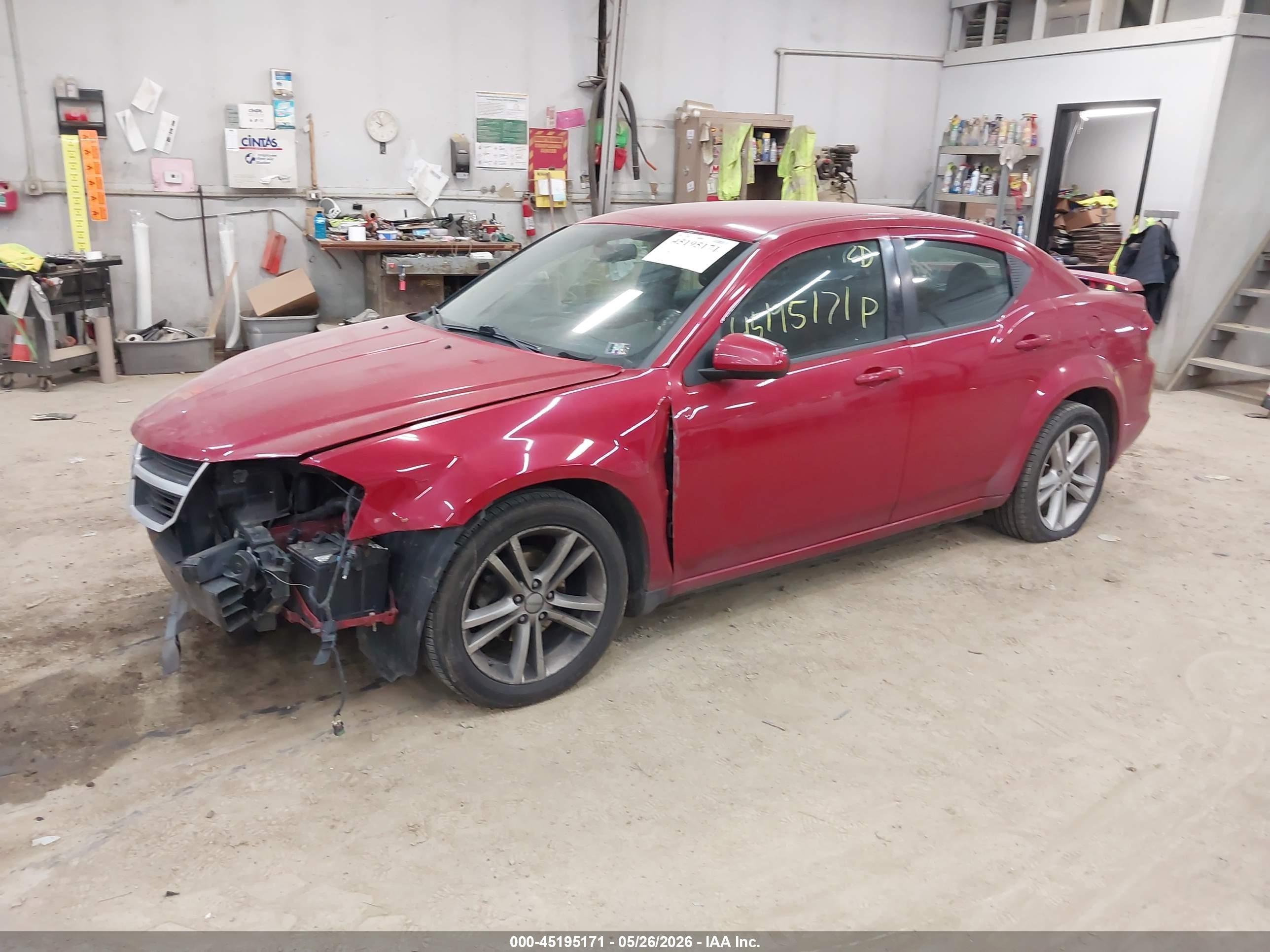 2012 Dodge Avenger Sxt Plus Red vin: 1C3CDZEG6CN142425