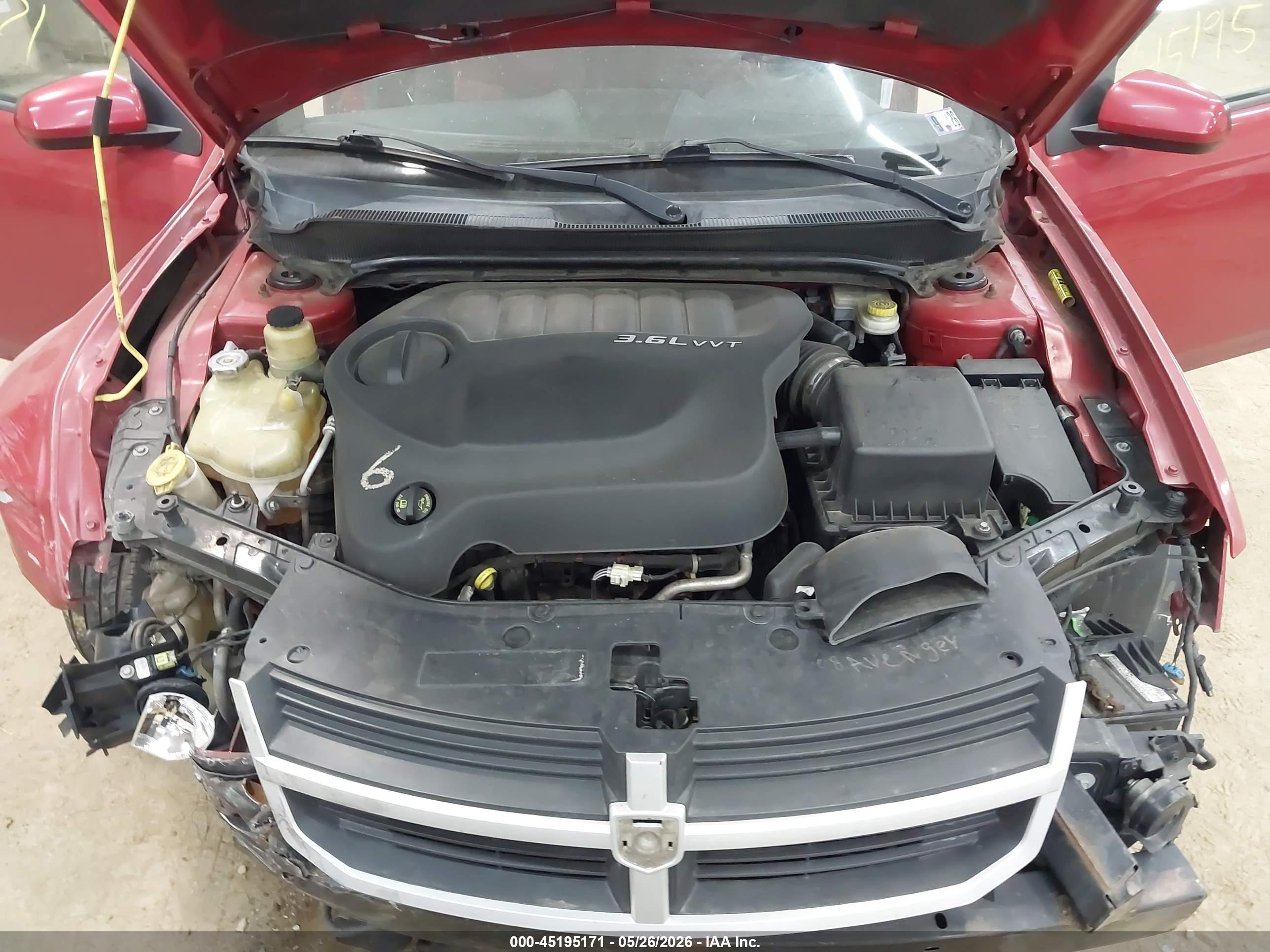 2012 Dodge Avenger Sxt Plus Red vin: 1C3CDZEG6CN142425