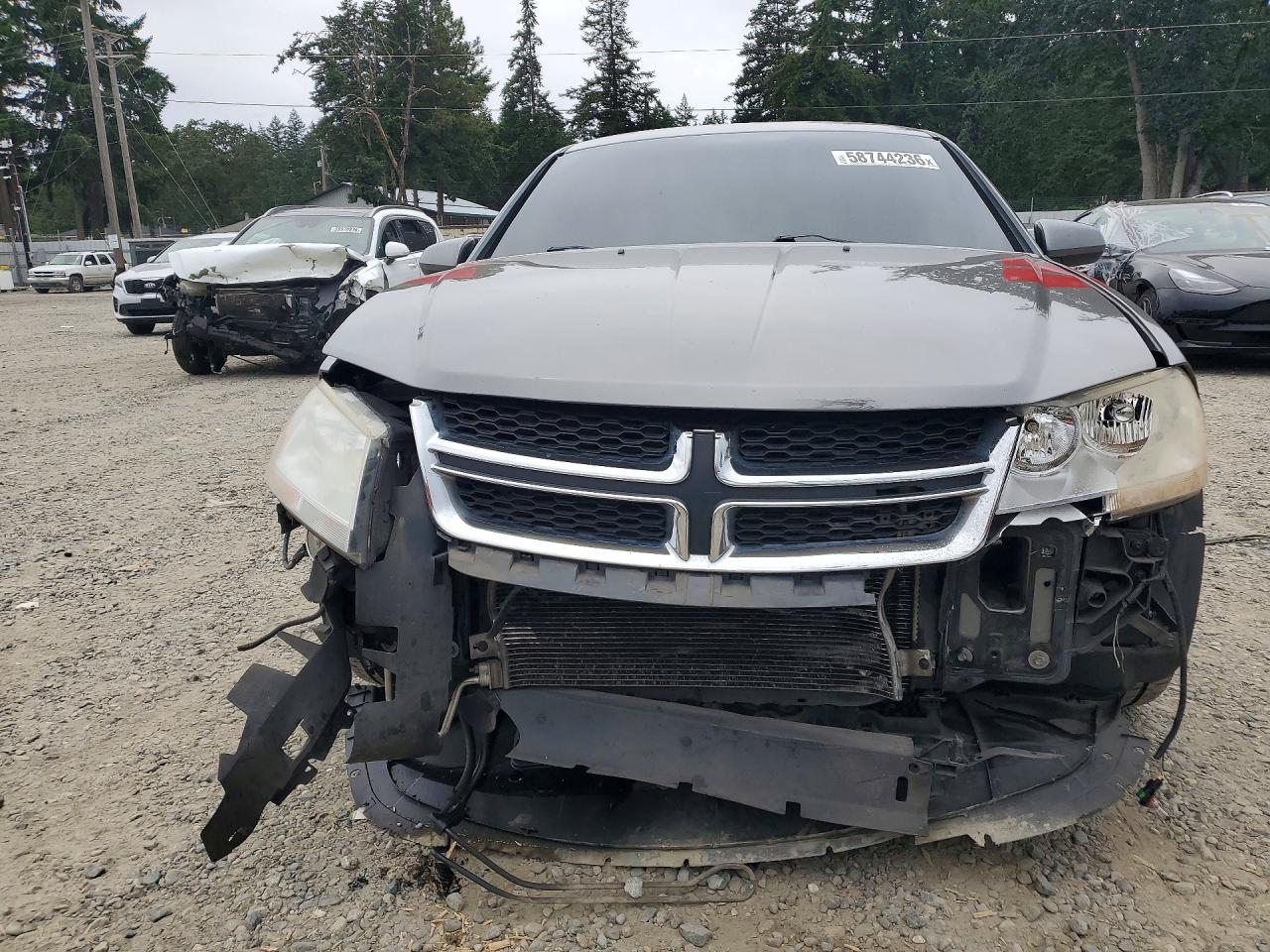 2012 Dodge Avenger Sxt Gray vin: 1C3CDZEG7CN234269