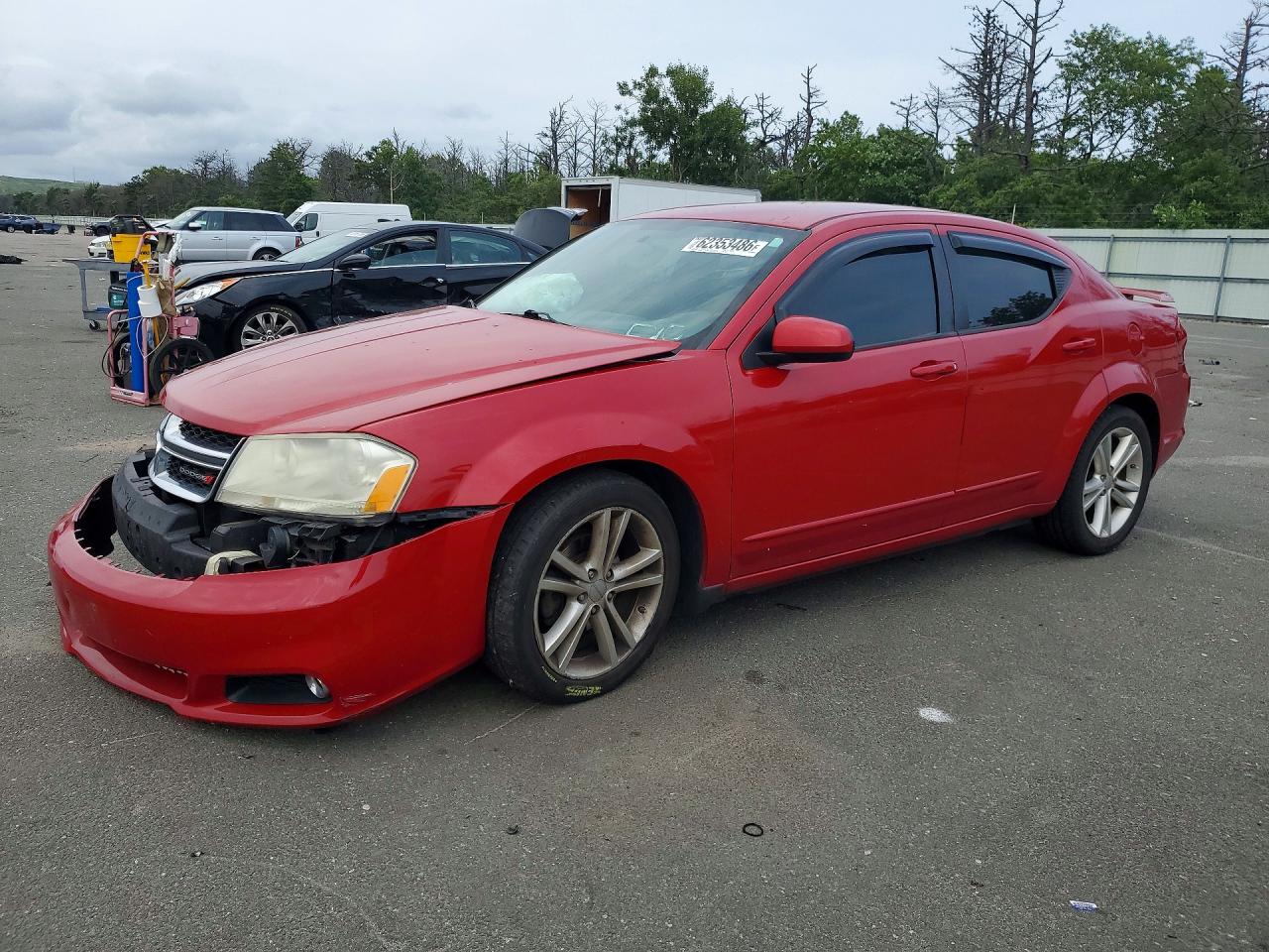 2012 Dodge Avenger Sxt Red vin: 1C3CDZEG9CN310123