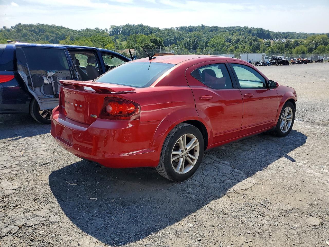 2012 Dodge Avenger Sxt Red vin: 1C3CDZEGXCN293588
