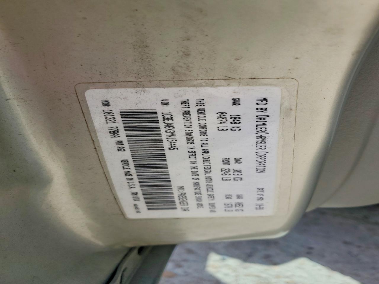 2000 Chrysler Cirrus Lx Tan vin: 1C3EJ46X3YN154445