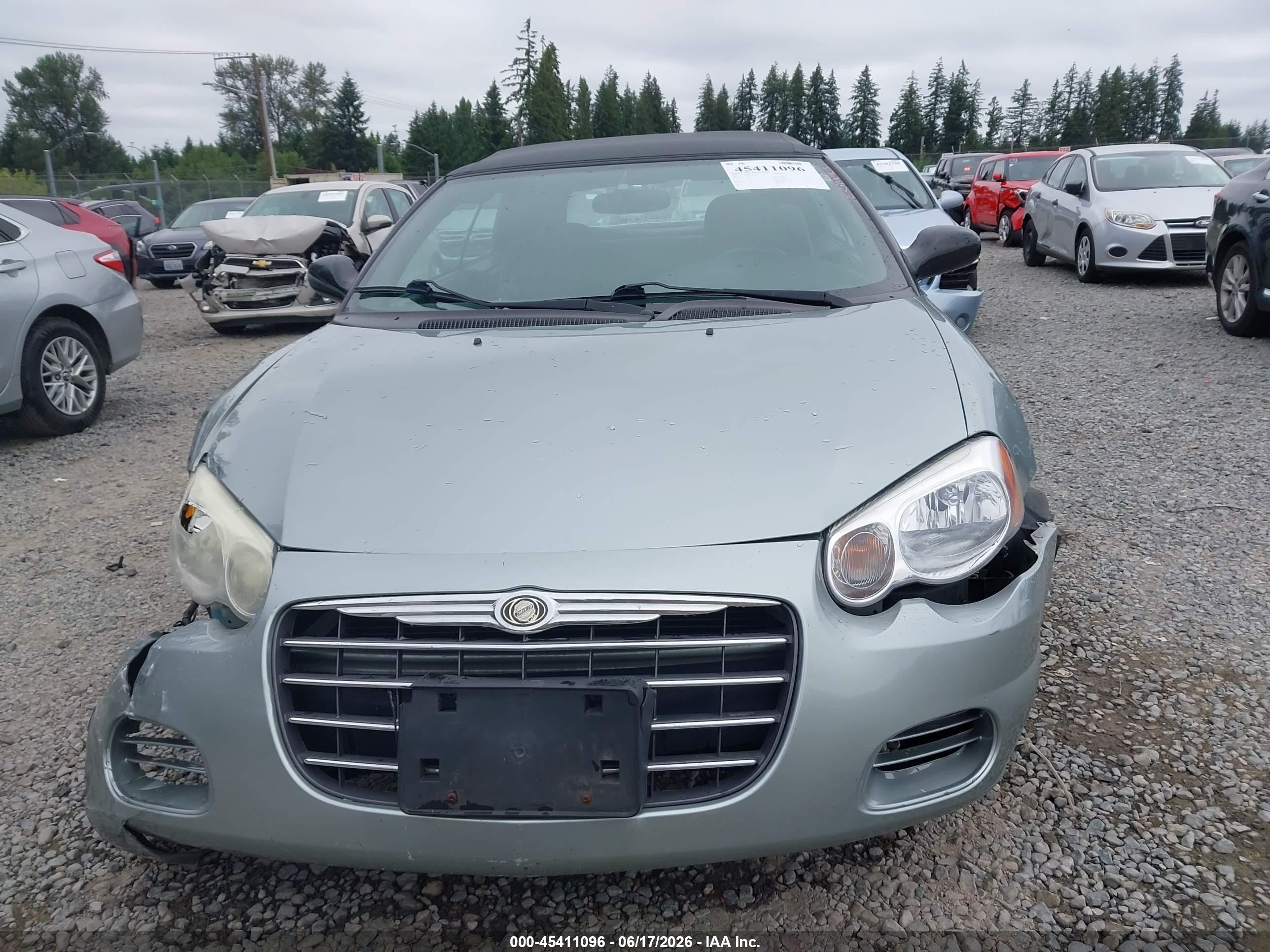 2005 Chrysler Sebring   Зеленый vin: 1C3EL45R05N635665