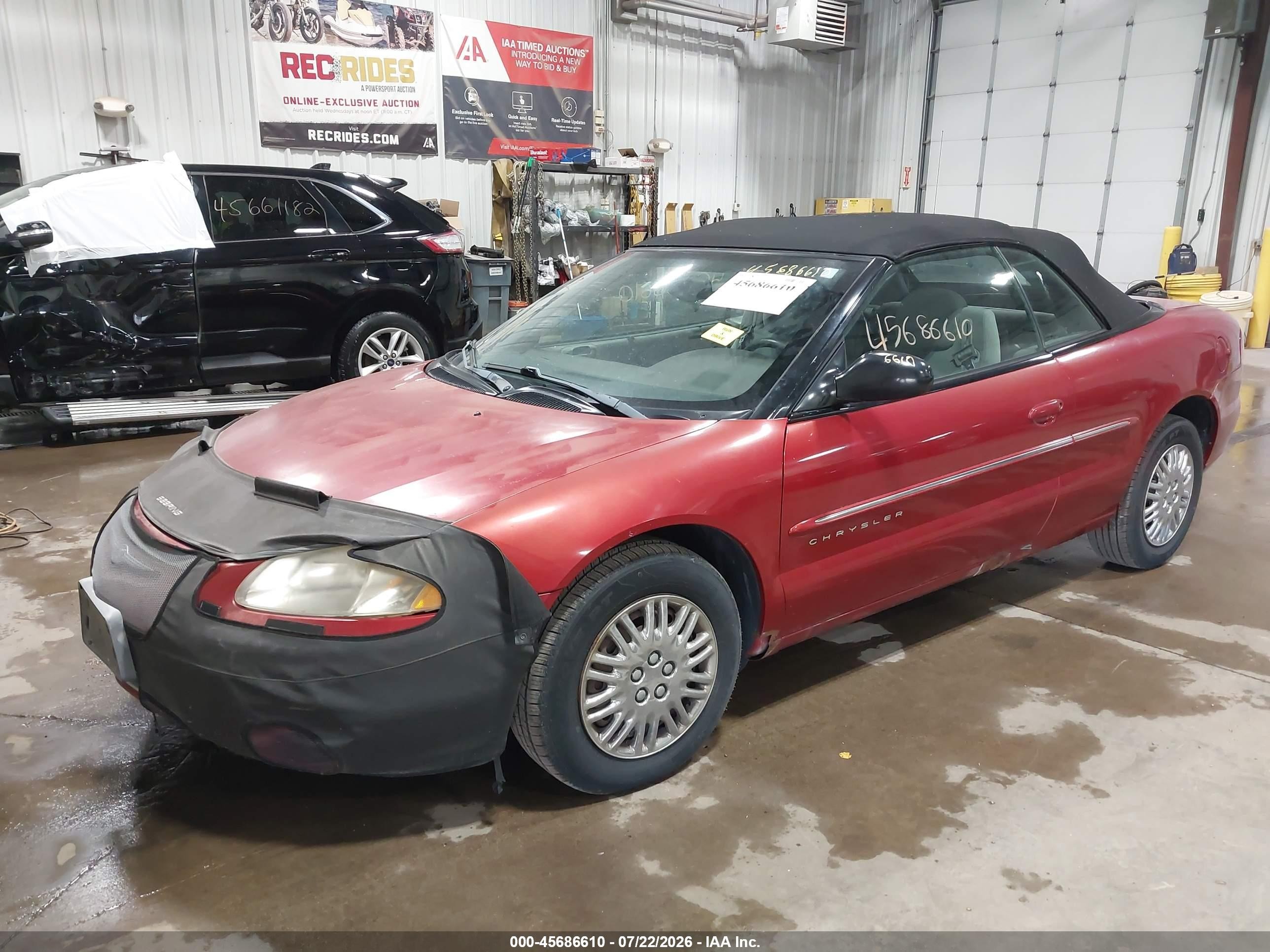 2001 Chrysler Sebring Lx Красный vin: 1C3EL45U91N575481
