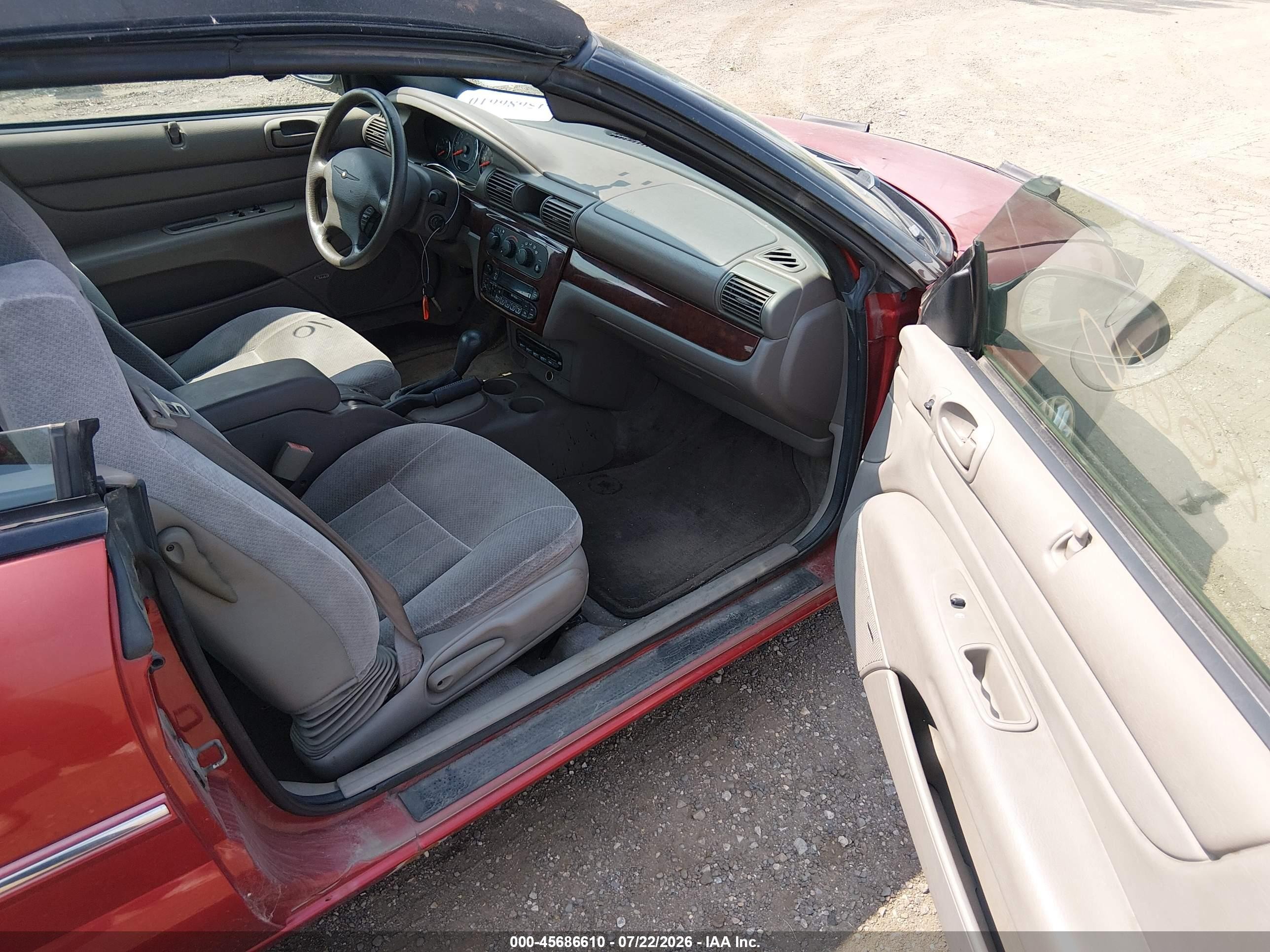 2001 Chrysler Sebring Lx Красный vin: 1C3EL45U91N575481