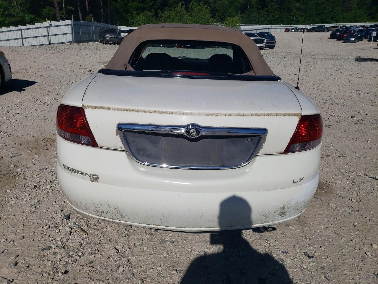 2001 Chrysler Sebring Lx White vin: 1C3EL45U91N615221