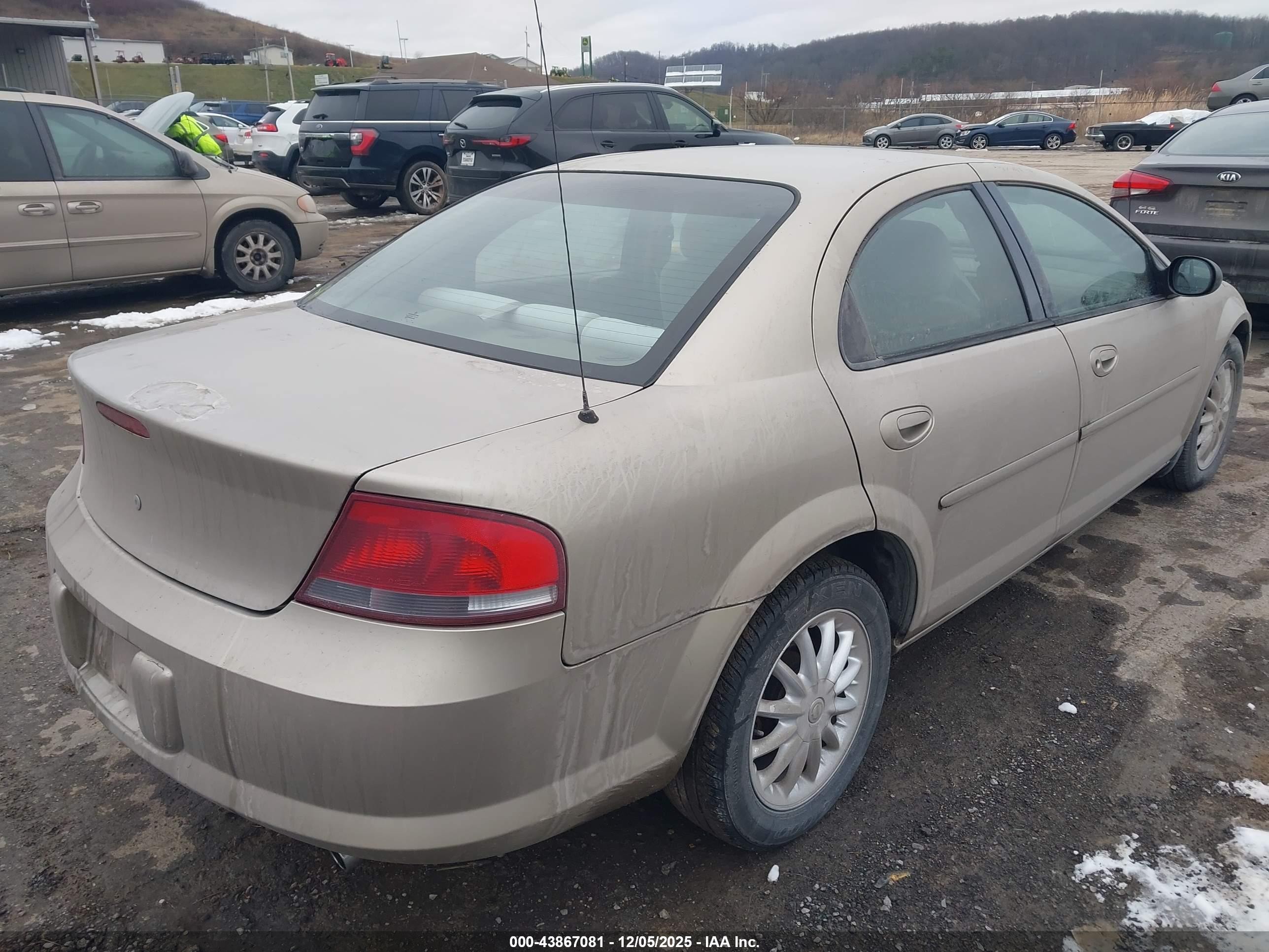 2002 Chrysler Sebring Lx/lx Plus Gold vin: 1C3EL46R12N139333