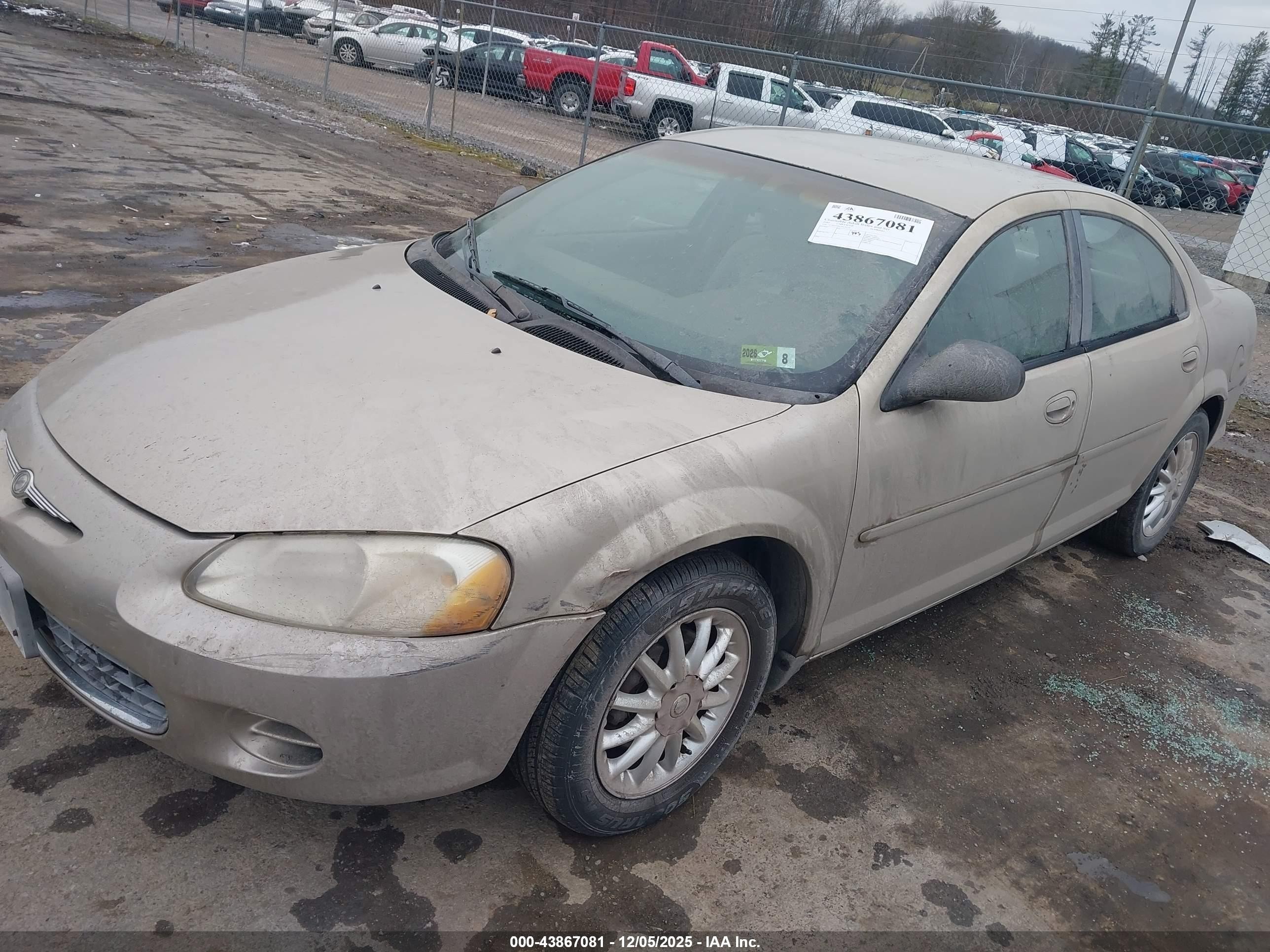2002 Chrysler Sebring Lx/lx Plus Gold vin: 1C3EL46R12N139333