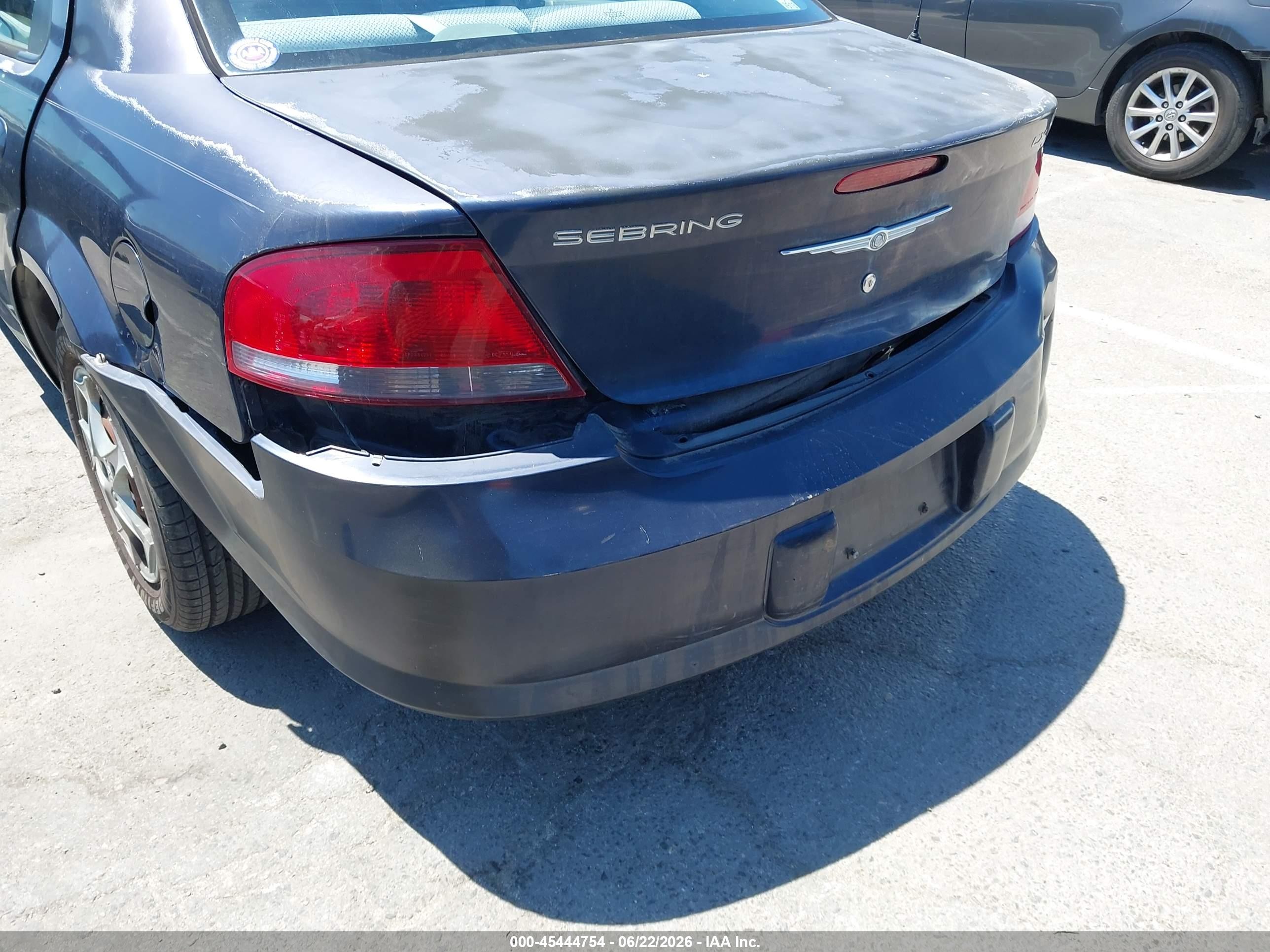 2004 Chrysler Sebring Lx Dark Blue vin: 1C3EL46R84N121589