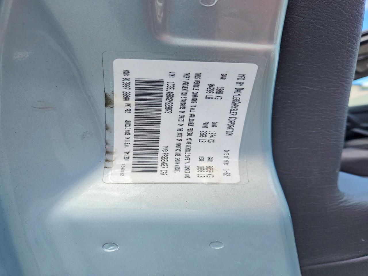2002 Chrysler Sebring Lx Silver vin: 1C3EL46RX2N229872