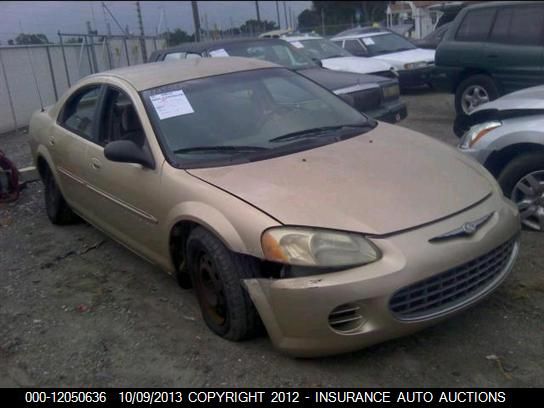 2001 Chrysler Sebring Lx Sedan vin: 1C3EL46X21N552990