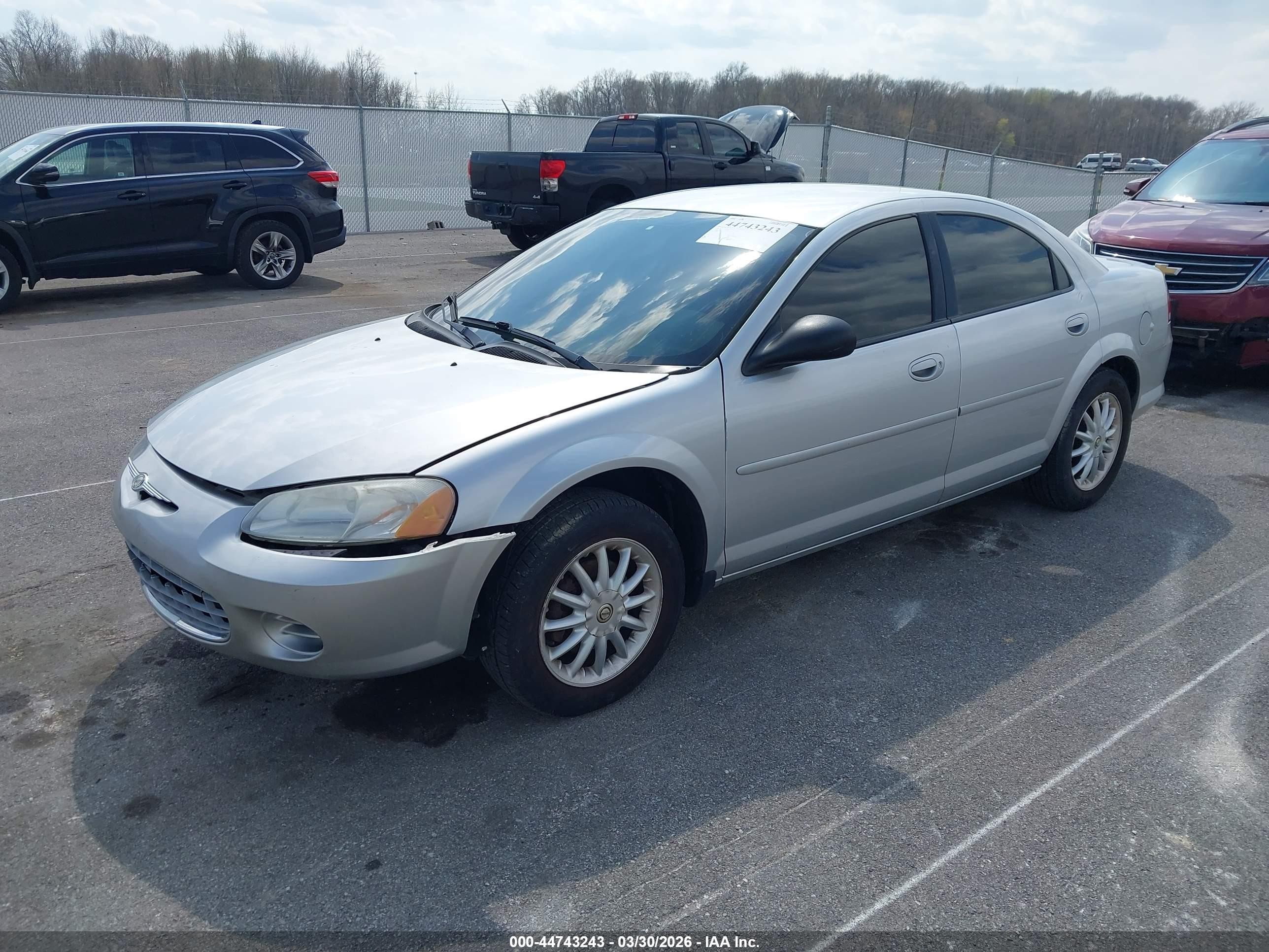 2002 Chrysler Sebring Lx/lx Plus Silver vin: 1C3EL46X22N225331