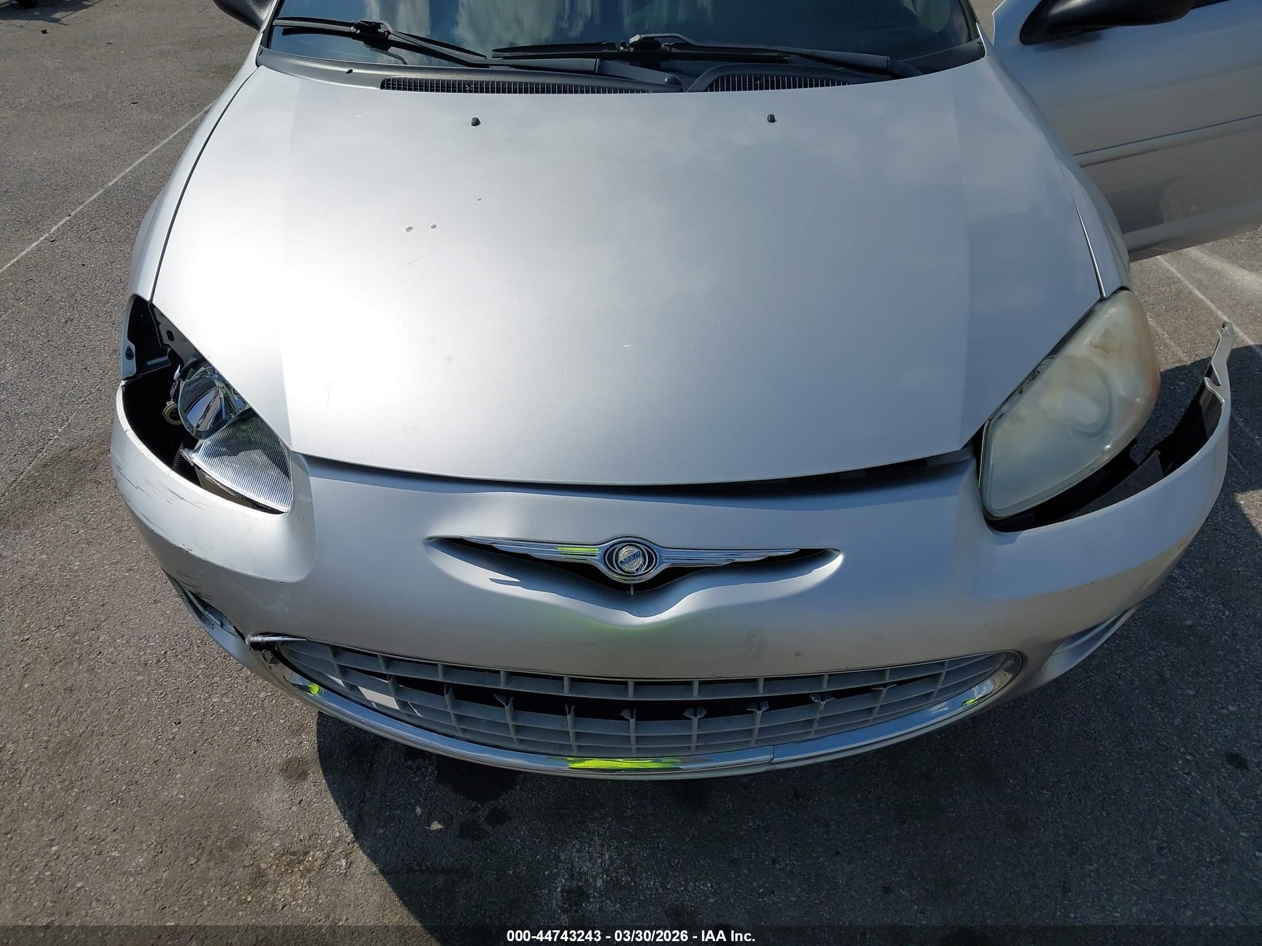 2002 Chrysler Sebring Lx/lx Plus Silver vin: 1C3EL46X22N225331