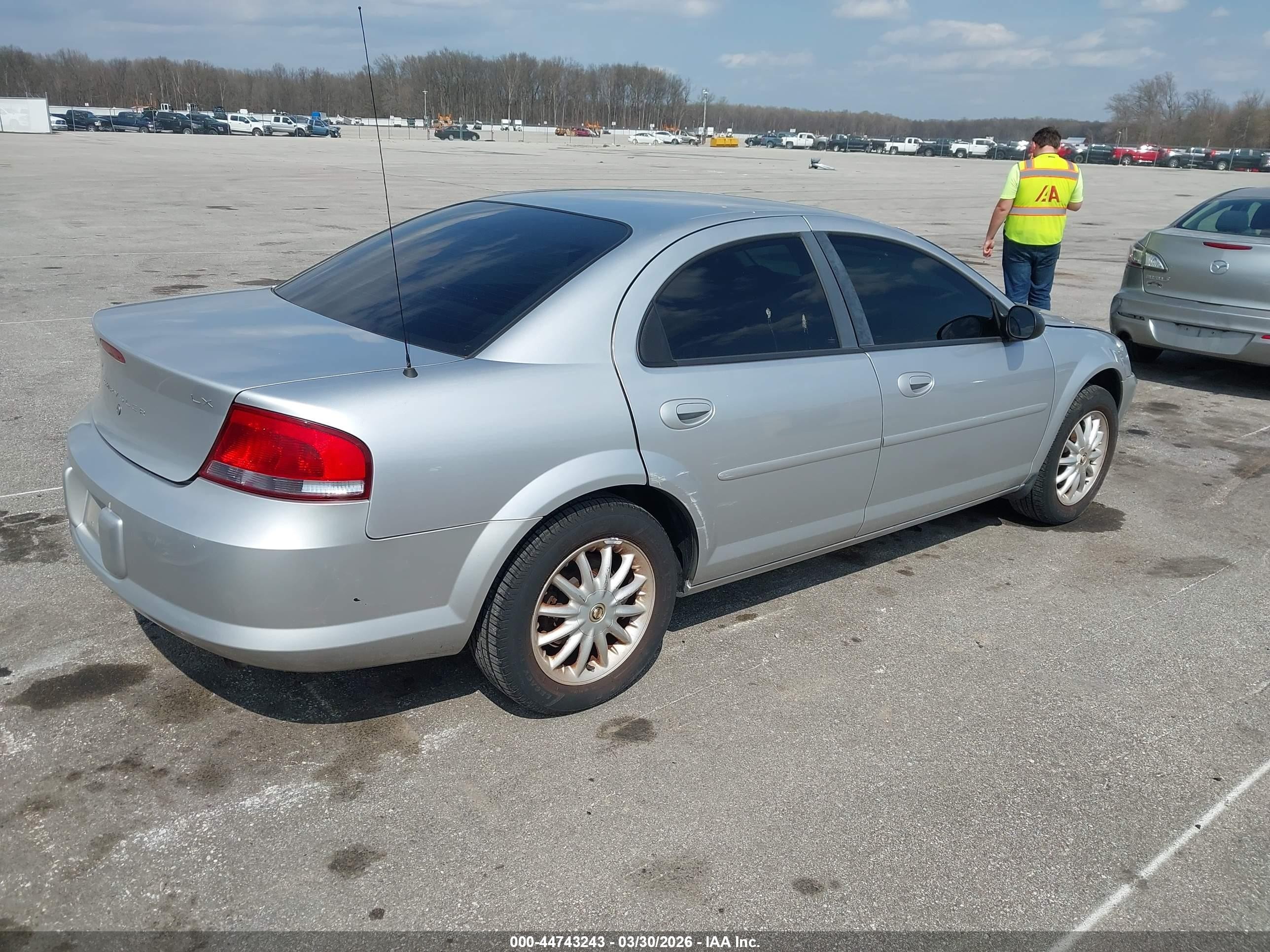 2002 Chrysler Sebring Lx/lx Plus Silver vin: 1C3EL46X22N225331