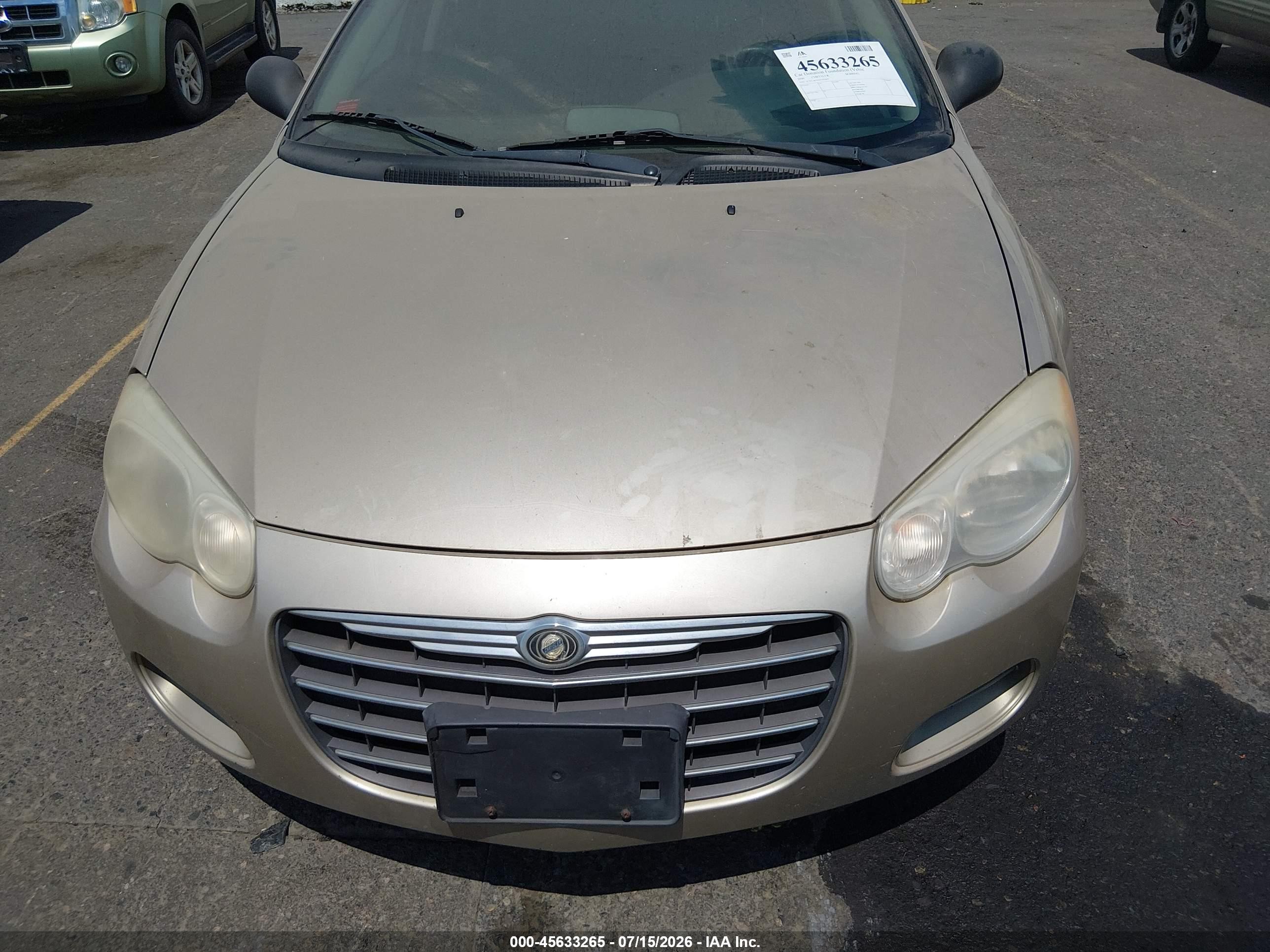 2006 Chrysler Sebring   Золотой vin: 1C3EL46X26N183863