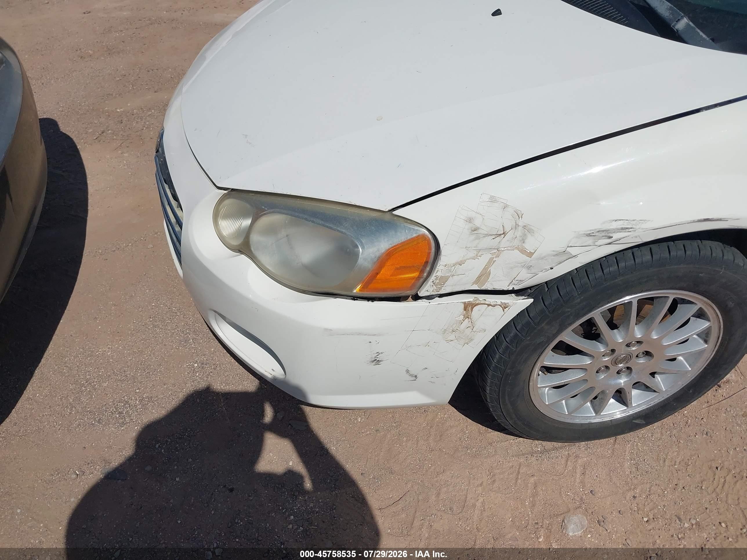 2006 Chrysler Sebring   Белый vin: 1C3EL46X26N252552