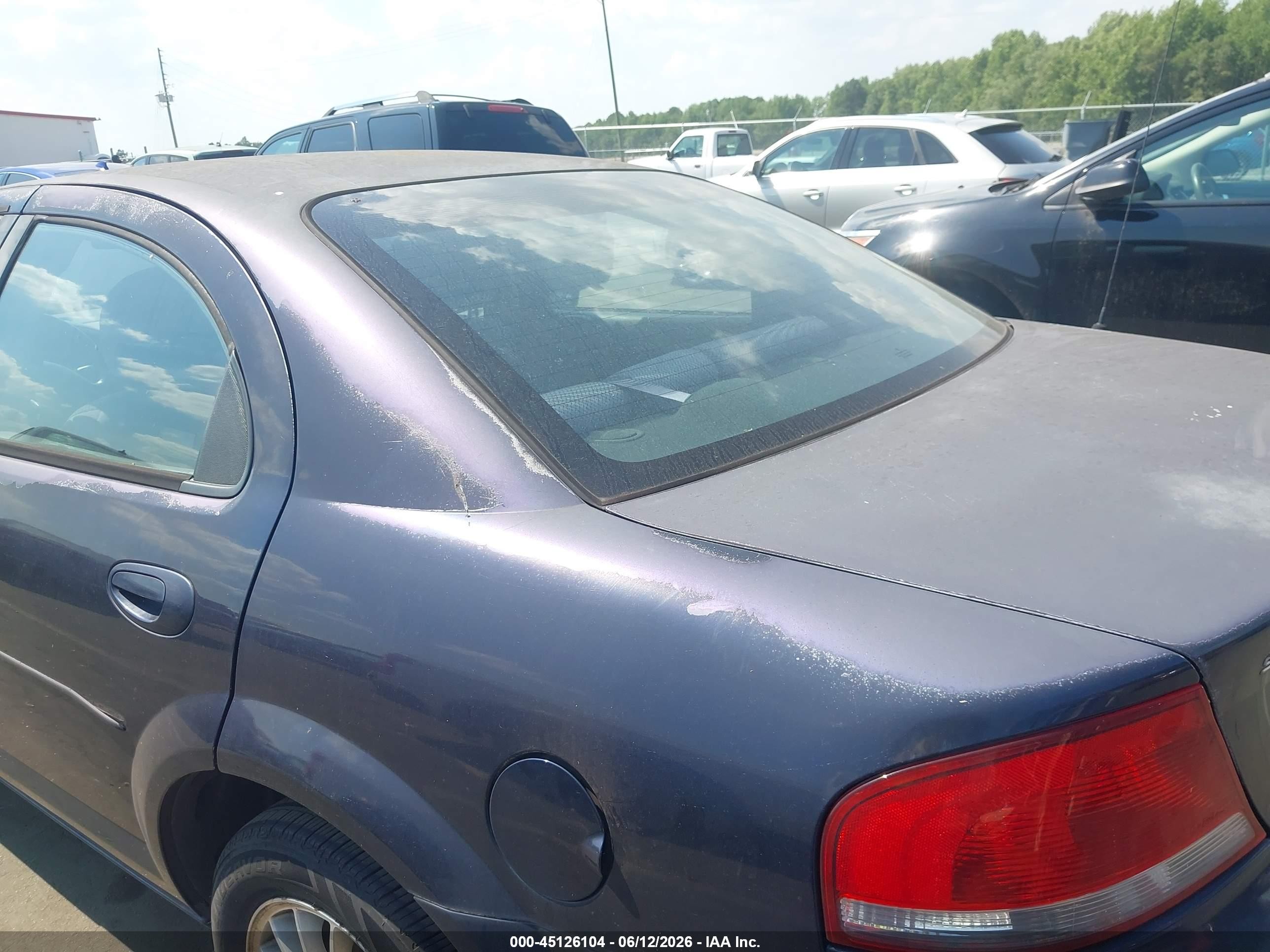 2004 Chrysler Sebring Lx Dark Blue vin: 1C3EL46X34N217807
