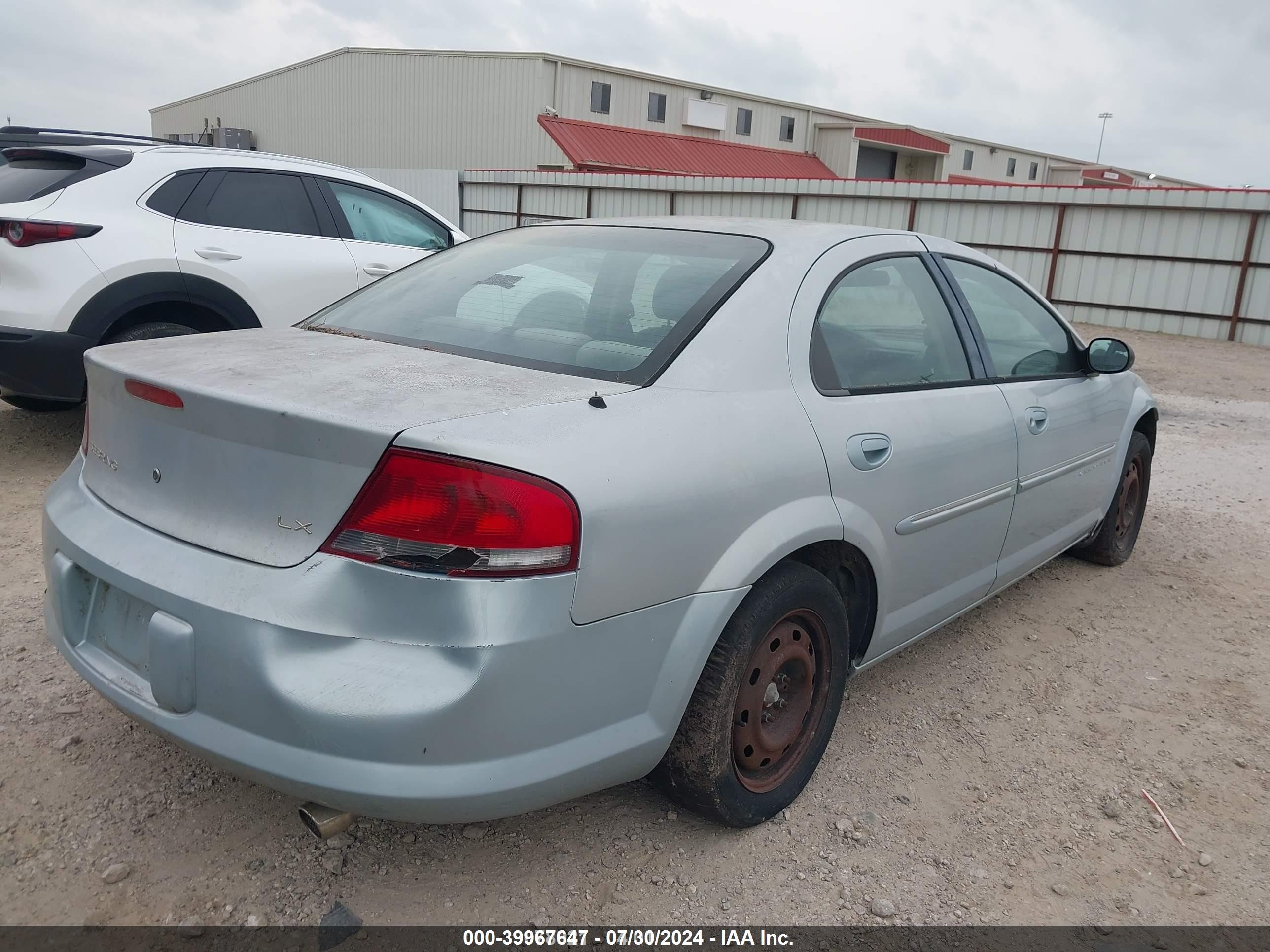 2001 Chrysler Sebring Lx Blue vin: 1C3EL46X51N632896