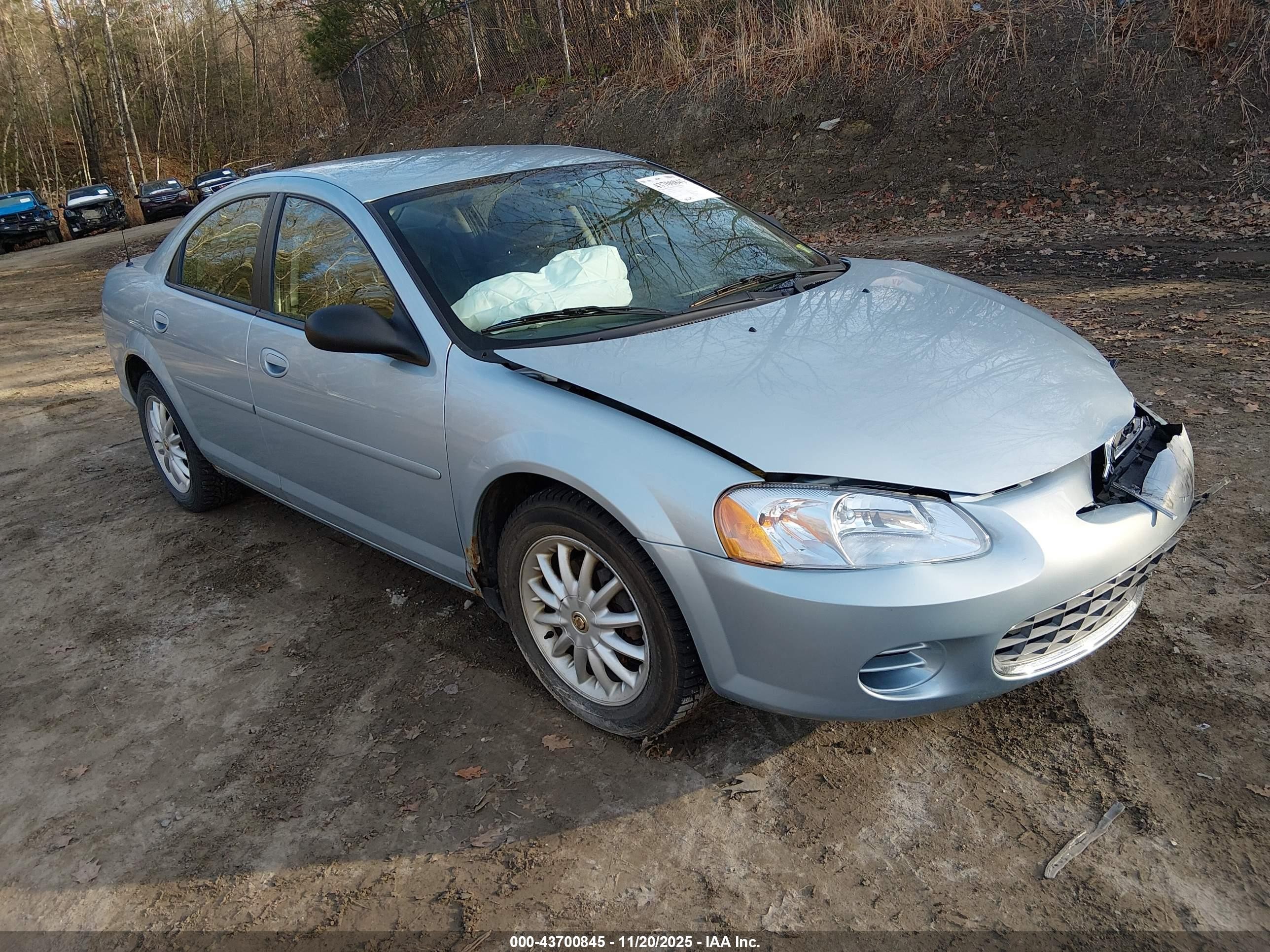 2002 Chrysler Sebring   Blue vin: 1C3EL46X52N352722