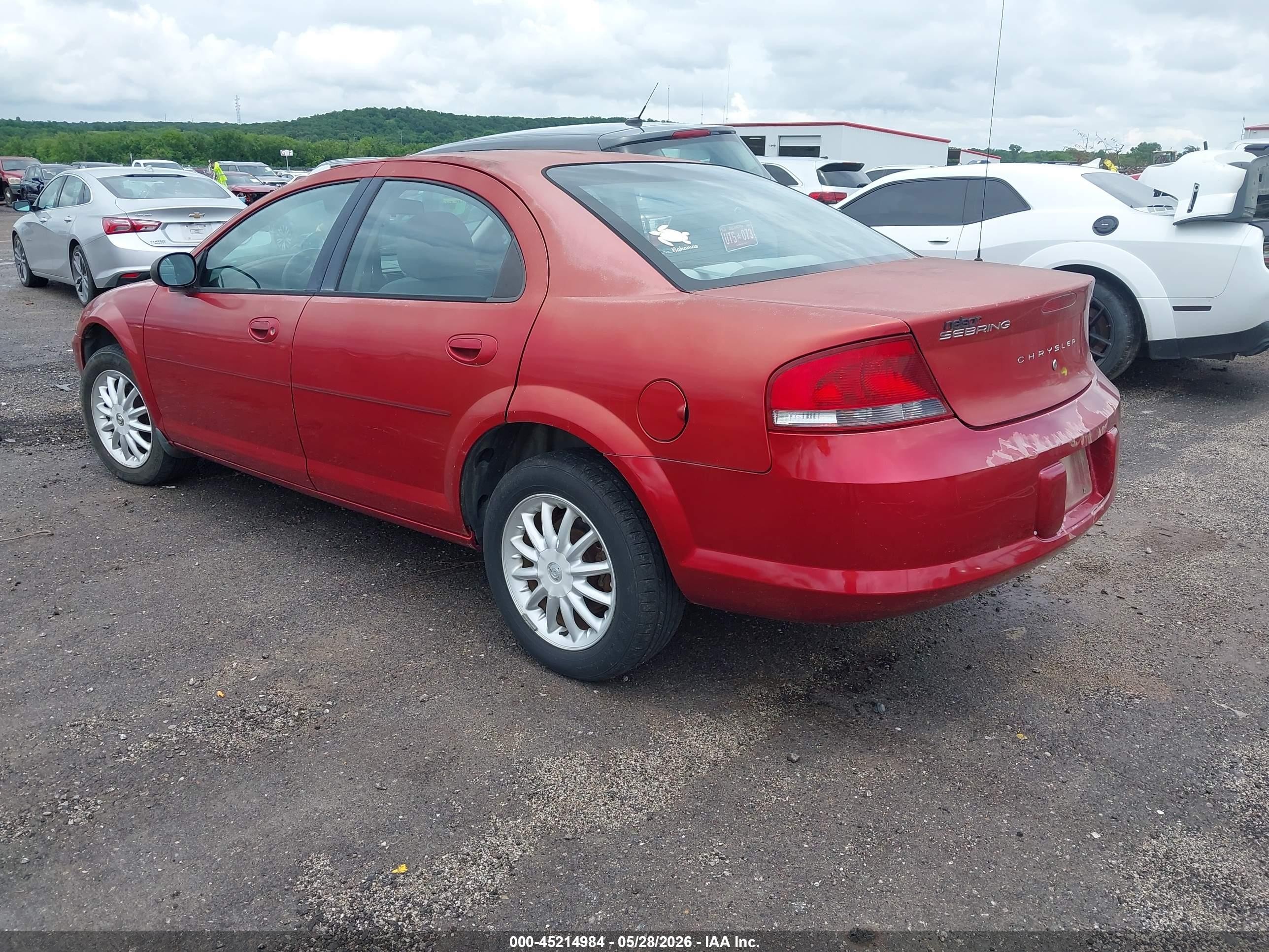 2003 Chrysler Sebring Lx Красный vin: 1C3EL46X53N535961