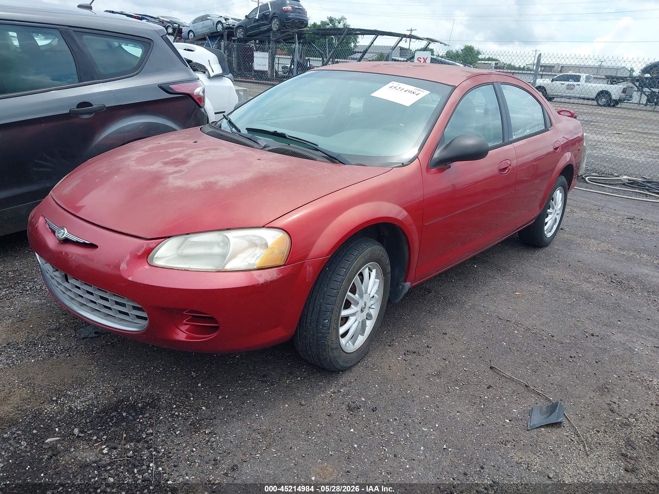 2003 Chrysler Sebring Lx Красный vin: 1C3EL46X53N535961