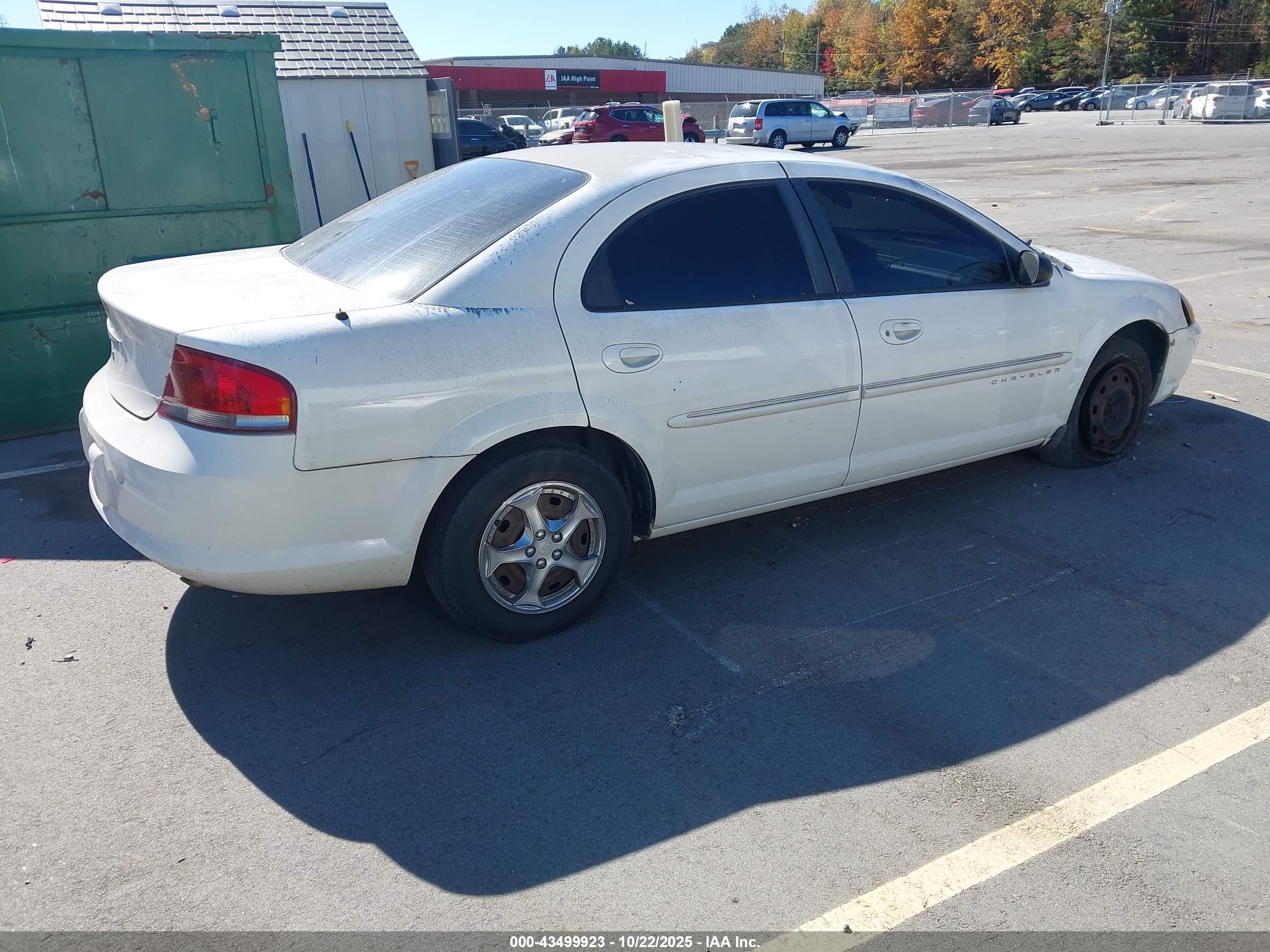 2001 Chrysler Sebring Lx White vin: 1C3EL46X61N717360