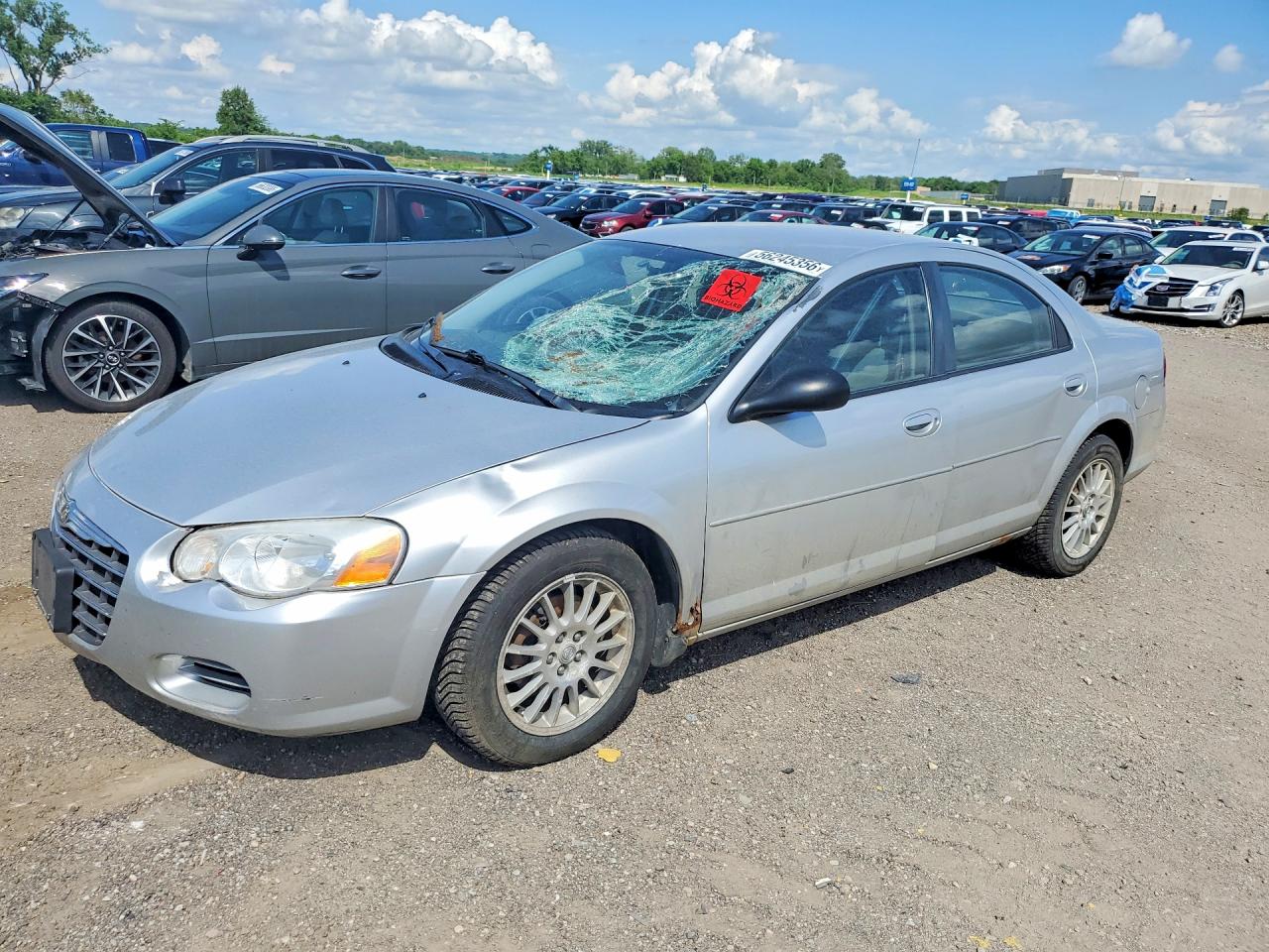 2005 Chrysler Sebring Серый vin: 1C3EL46X75N692474