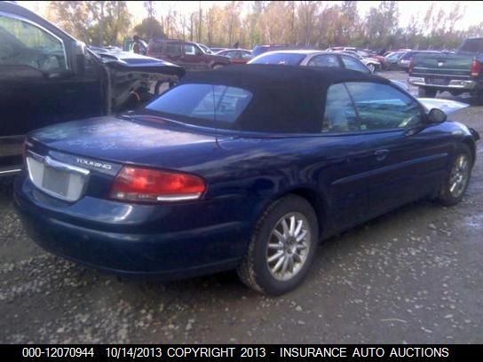 2005 Chrysler Sebring Touring Convertible vin: 1C3EL55R05N633744