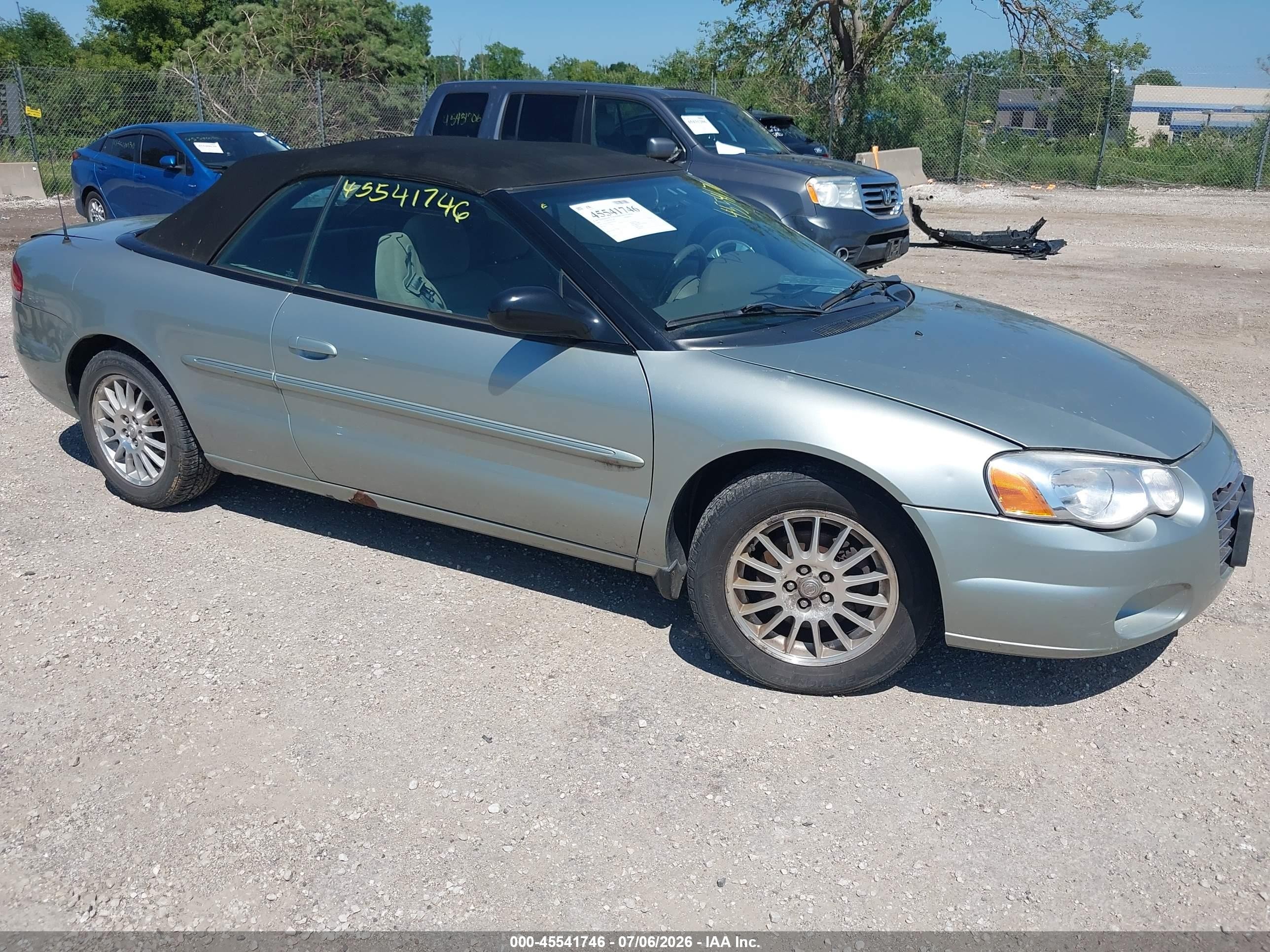 2005 Chrysler Sebring Touring Turquoise vin: 1C3EL55R05N677730