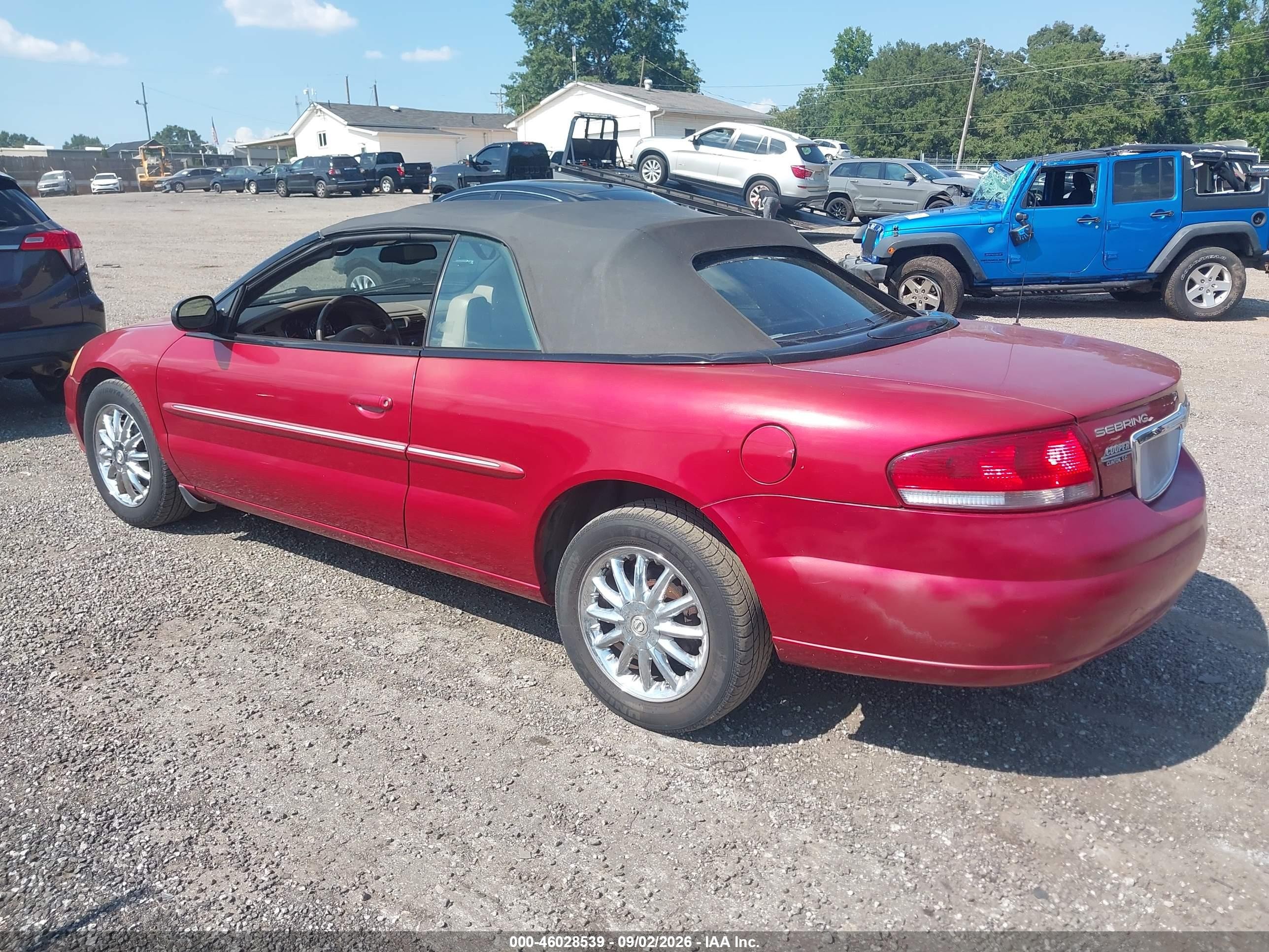 2002 Chrysler Sebring Lxi Красный vin: 1C3EL55R12N235843
