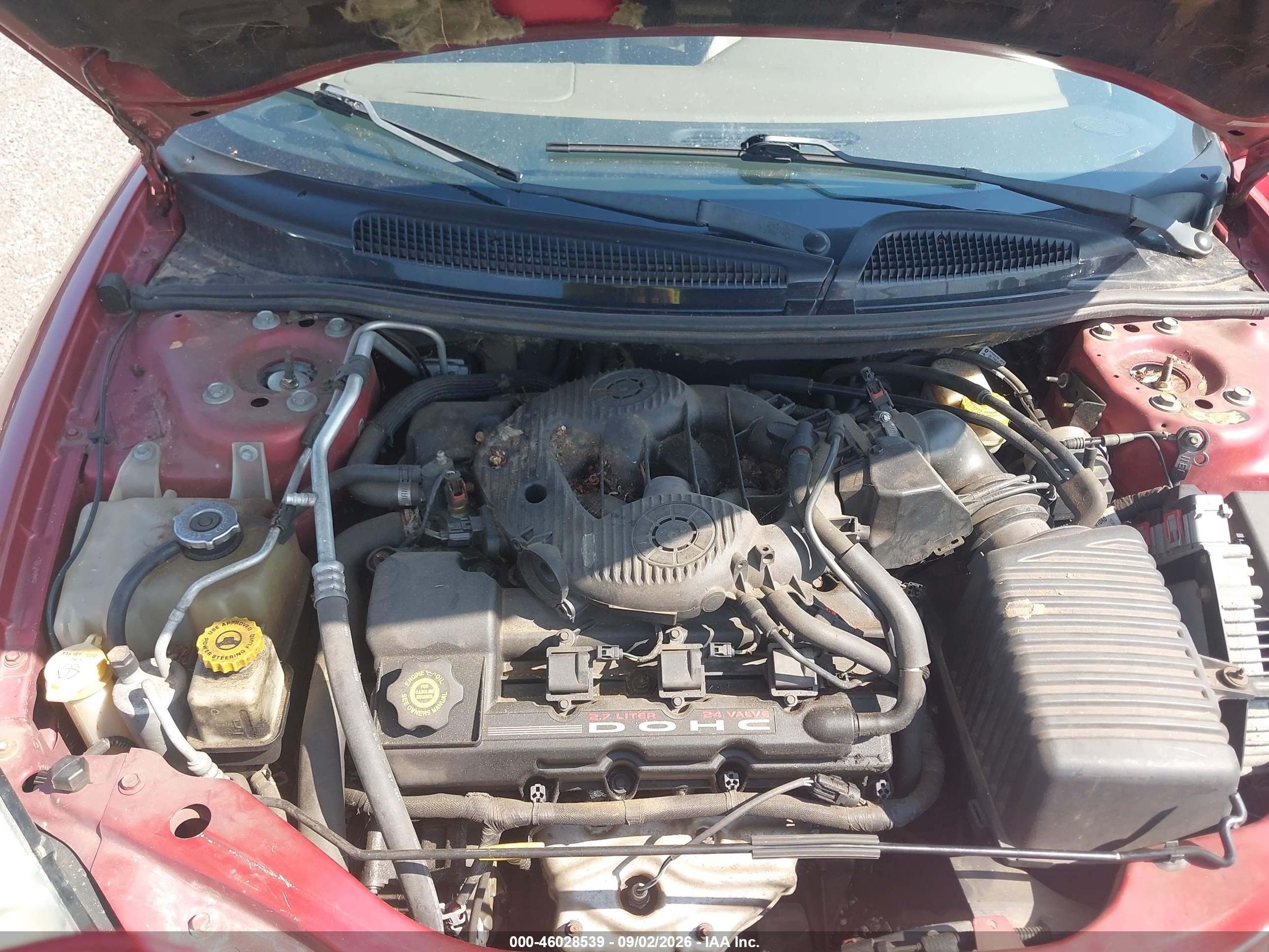 2002 Chrysler Sebring Lxi Красный vin: 1C3EL55R12N235843