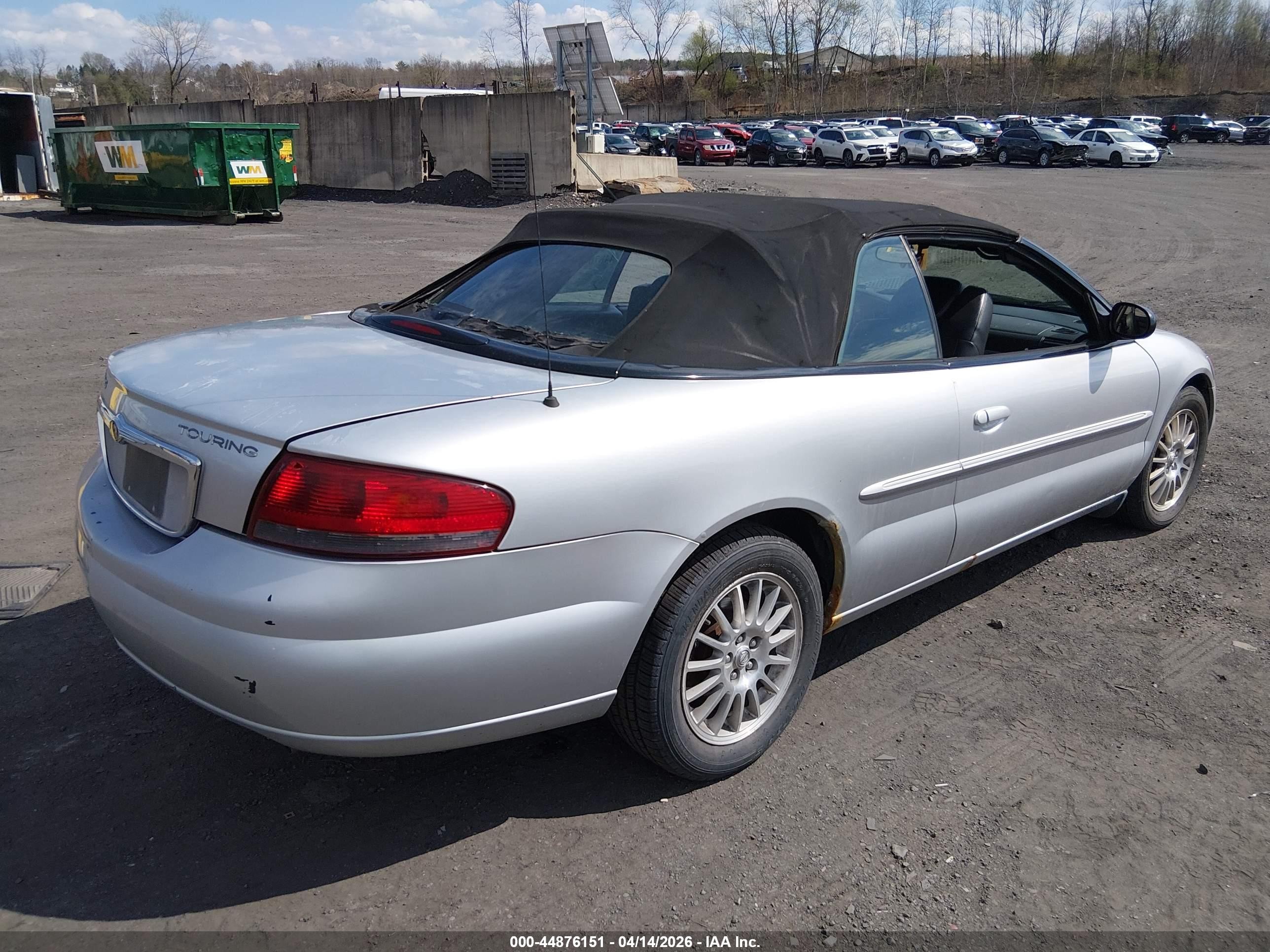 2005 Chrysler Sebring Touring Silver vin: 1C3EL55R35N503442