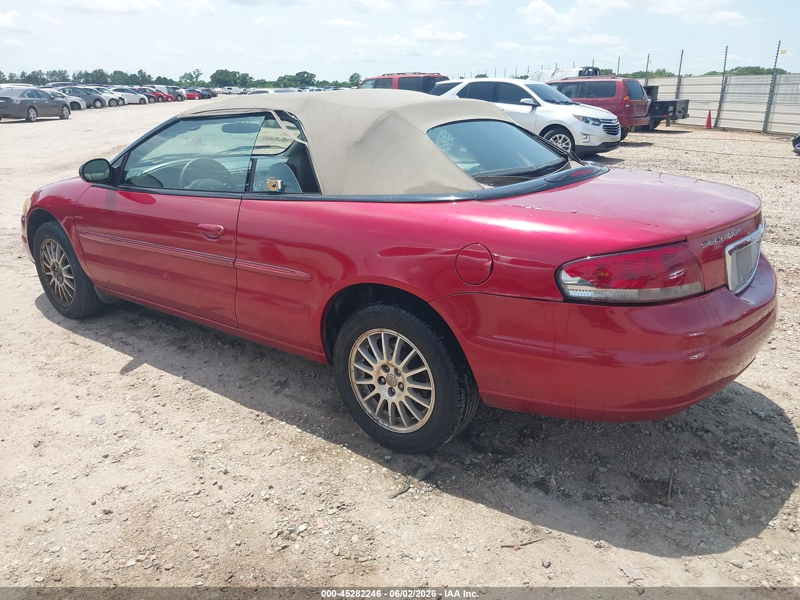 2005 Chrysler Sebring Touring Бордовый vin: 1C3EL55R45N635111