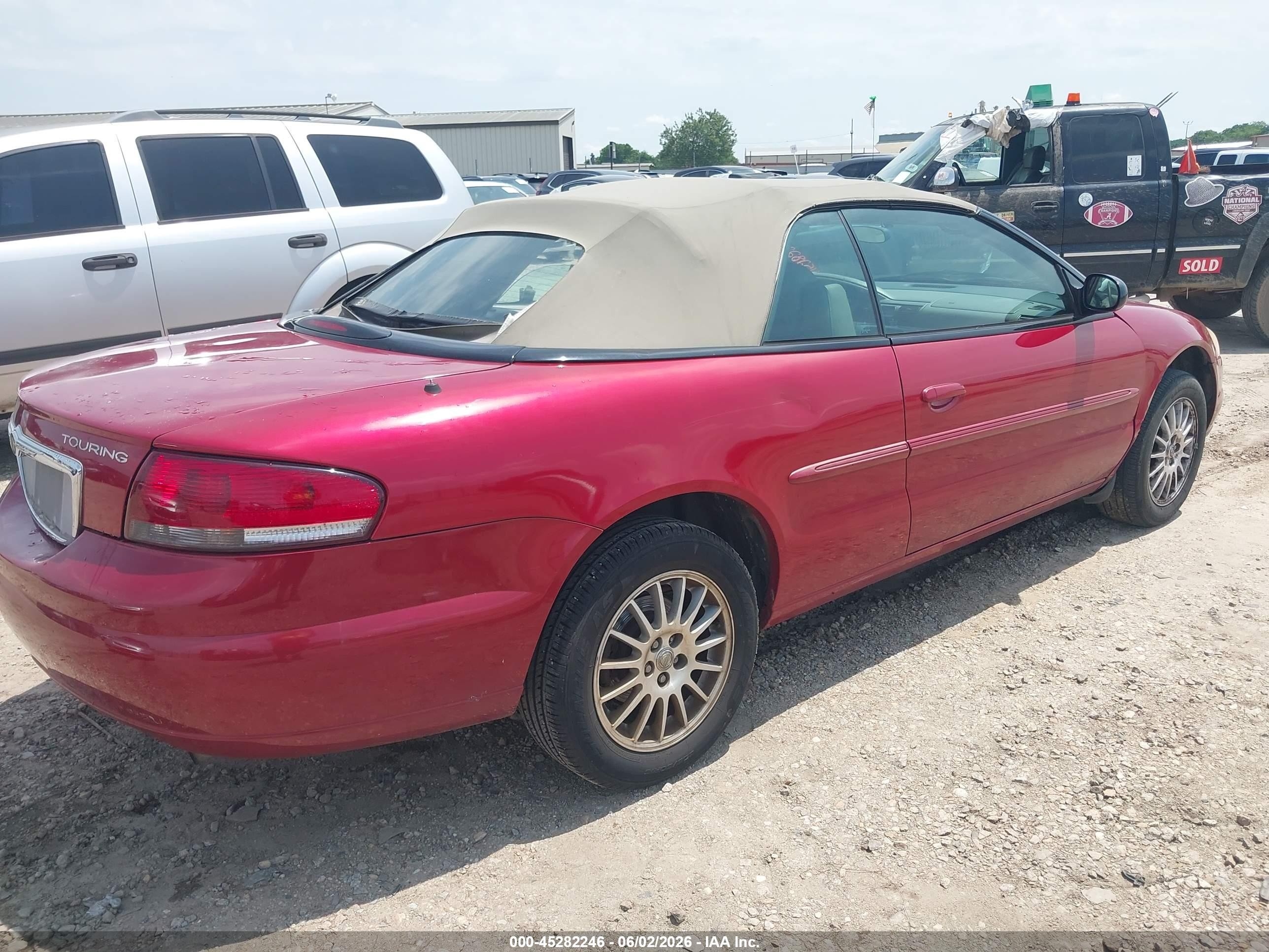2005 Chrysler Sebring Touring Бордовый vin: 1C3EL55R45N635111