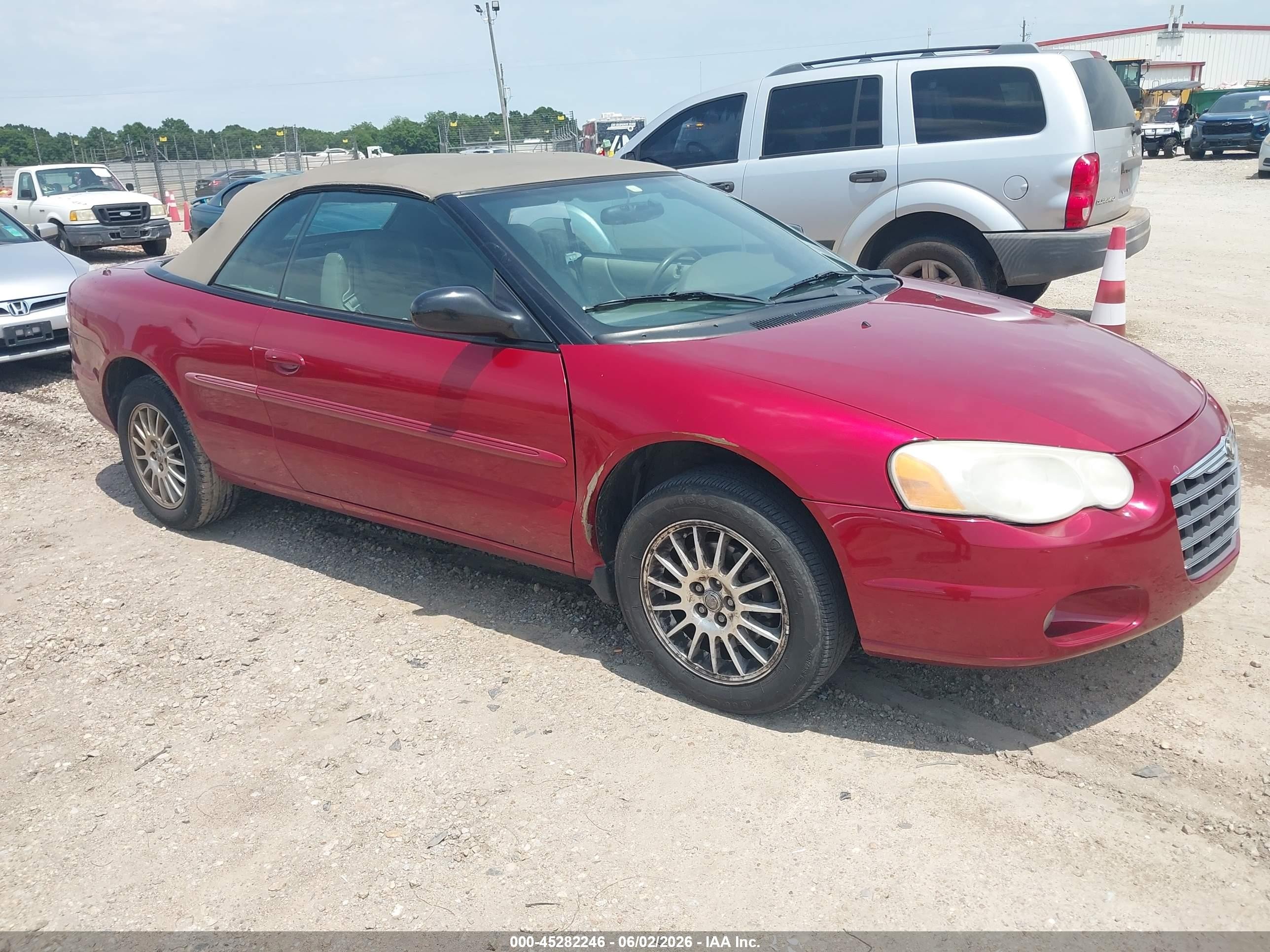 2005 Chrysler Sebring Touring Бордовый vin: 1C3EL55R45N635111