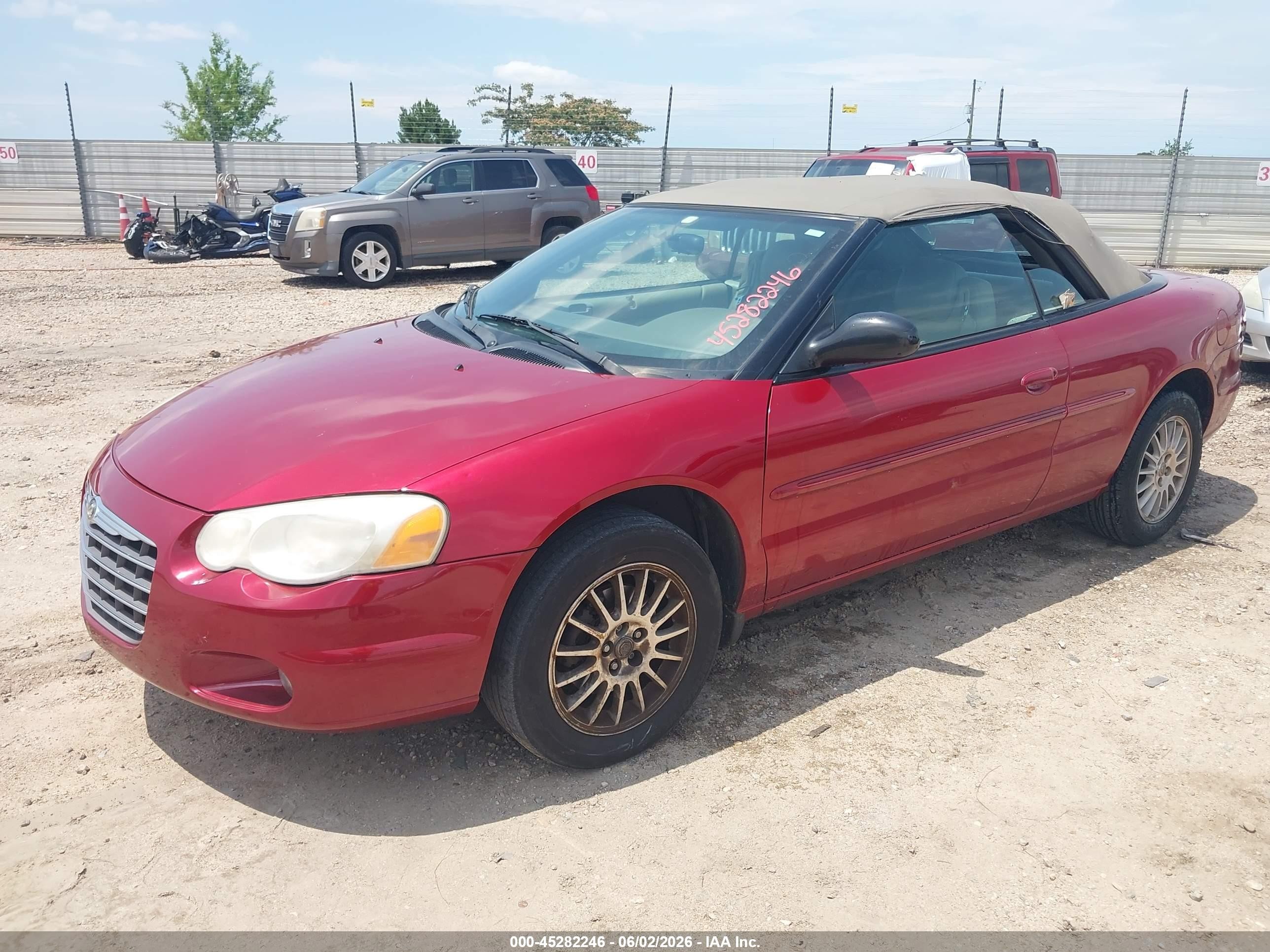2005 Chrysler Sebring Touring Бордовый vin: 1C3EL55R45N635111