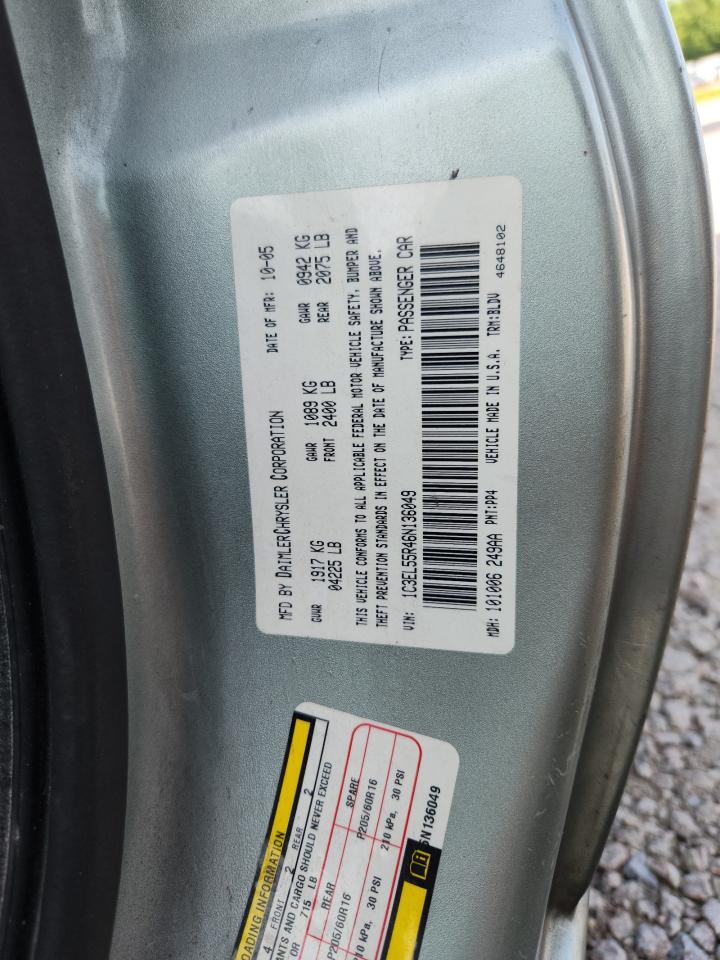 2006 Chrysler Sebring Touring Silver vin: 1C3EL55R46N136049