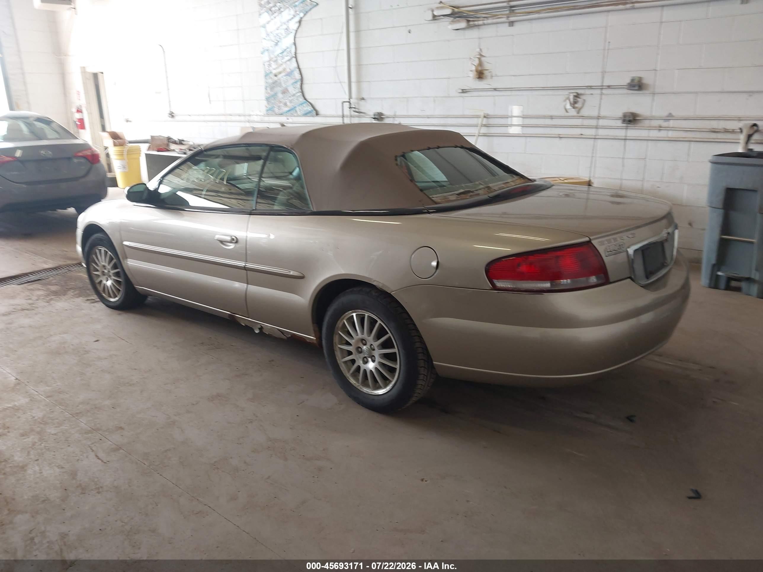 2004 Chrysler Sebring Lxi Gold vin: 1C3EL55R54N373811