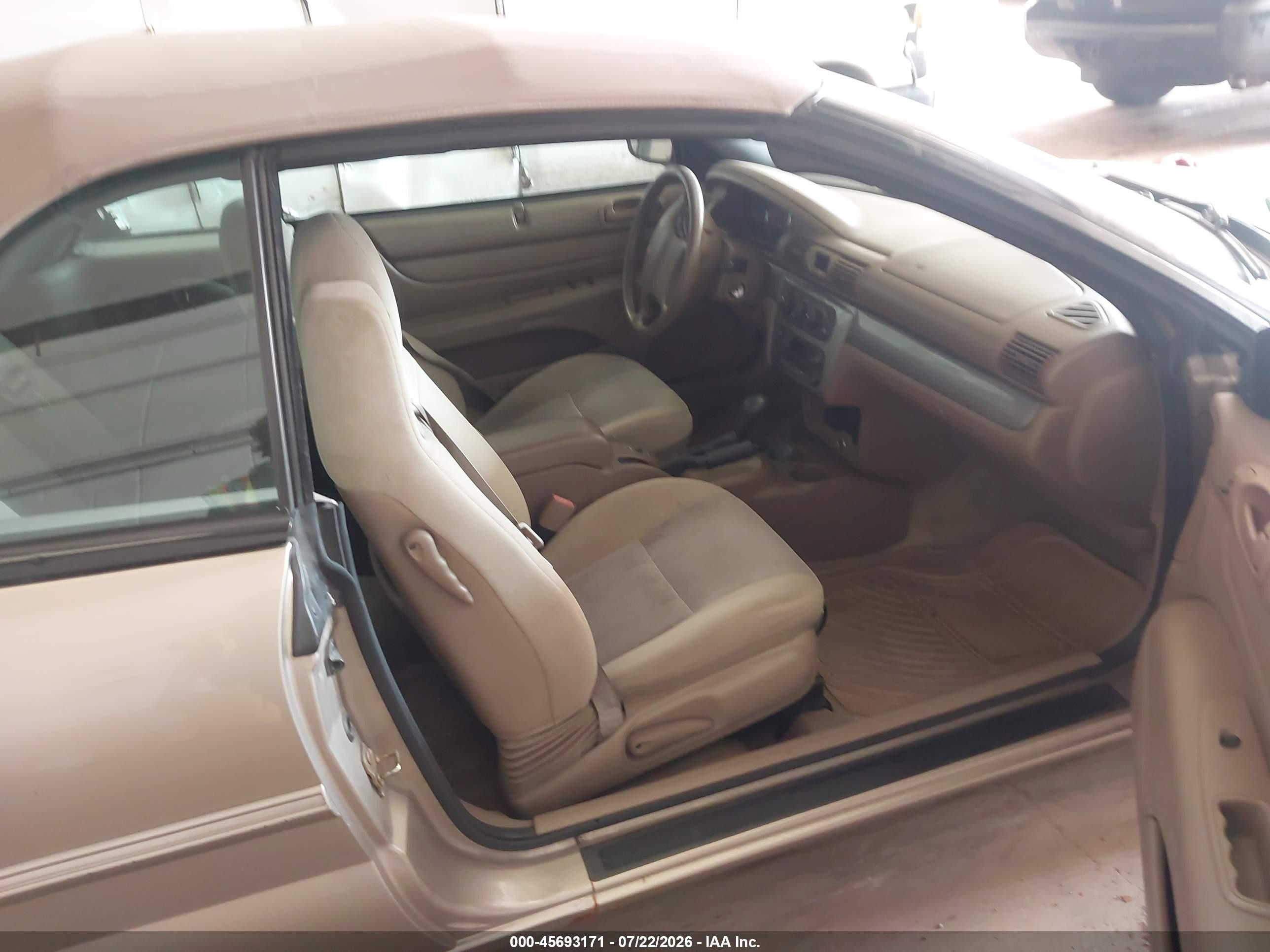 2004 Chrysler Sebring Lxi Gold vin: 1C3EL55R54N373811