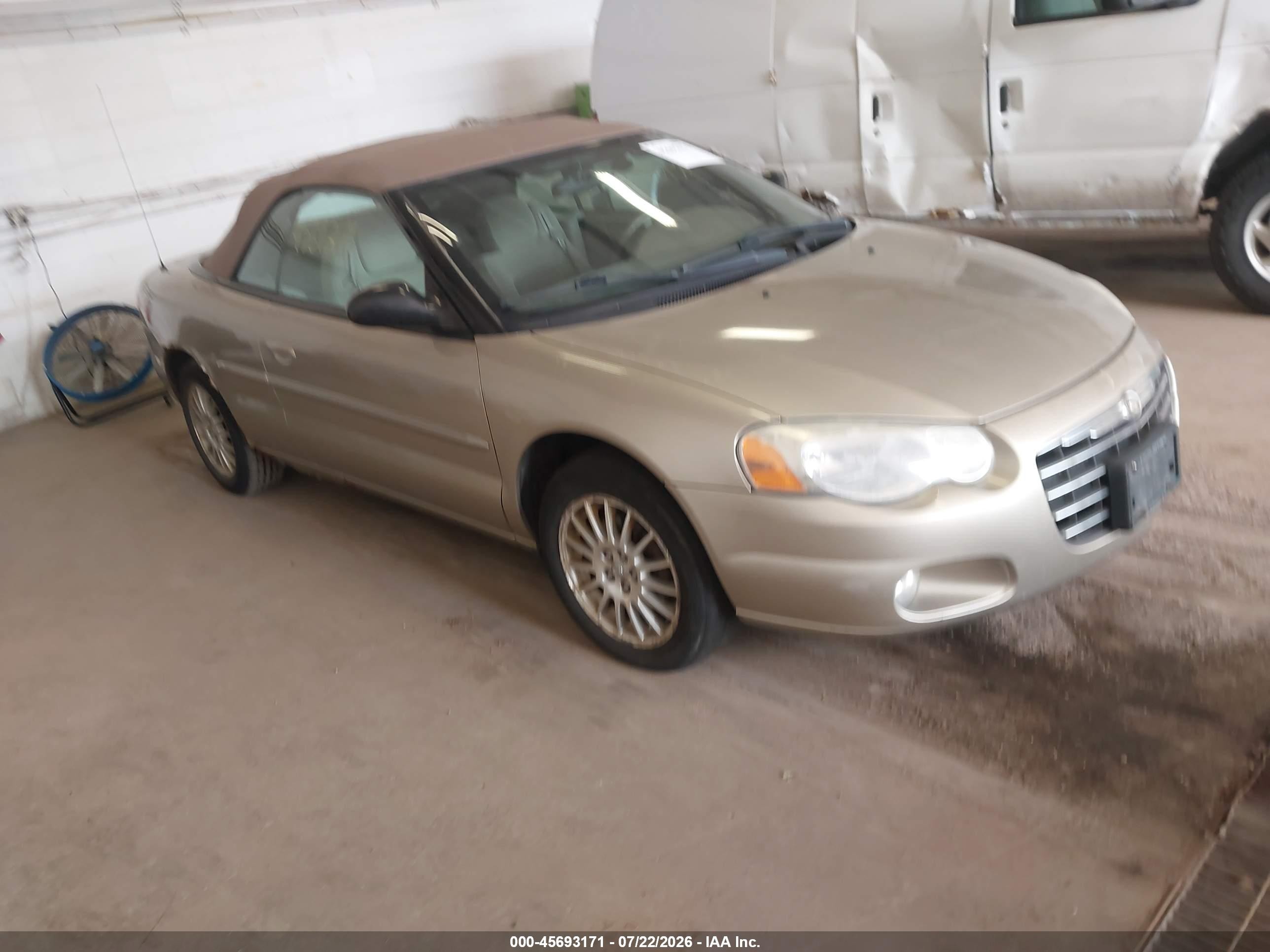 2004 Chrysler Sebring Lxi Gold vin: 1C3EL55R54N373811