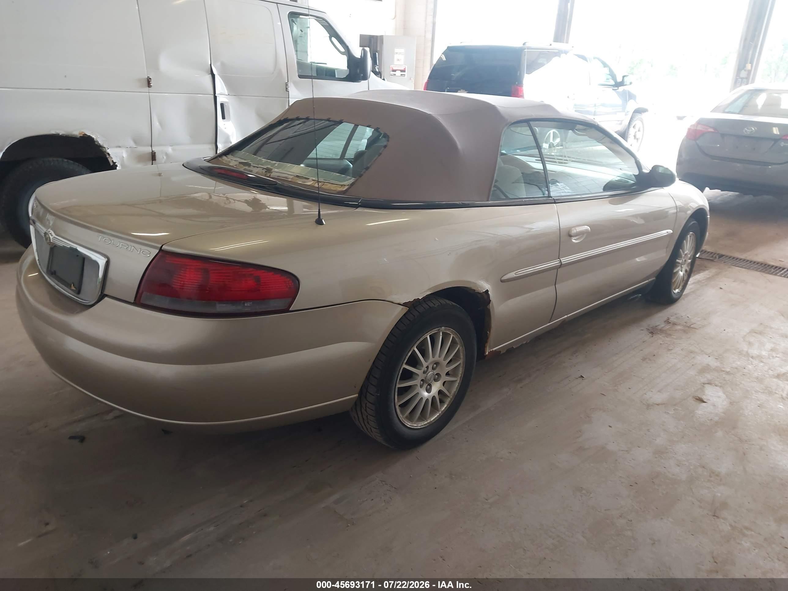 2004 Chrysler Sebring Lxi Gold vin: 1C3EL55R54N373811