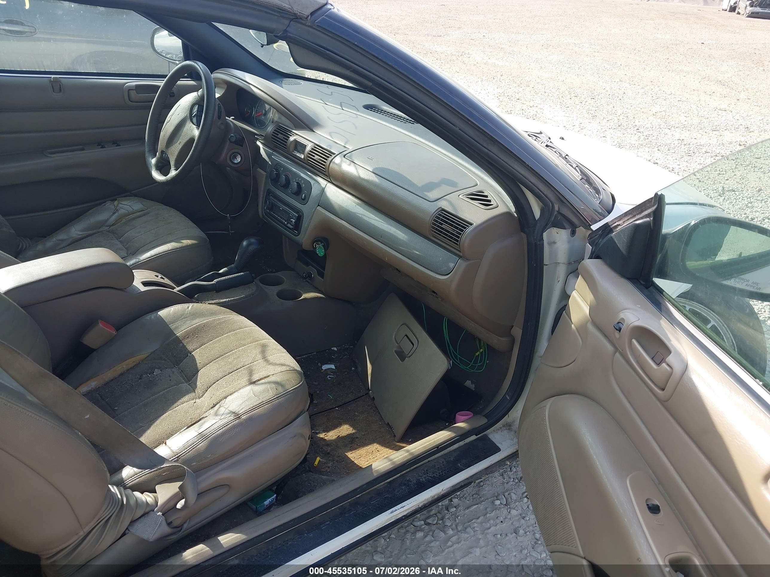 2004 Chrysler Sebring Lxi White vin: 1C3EL55R64N253662