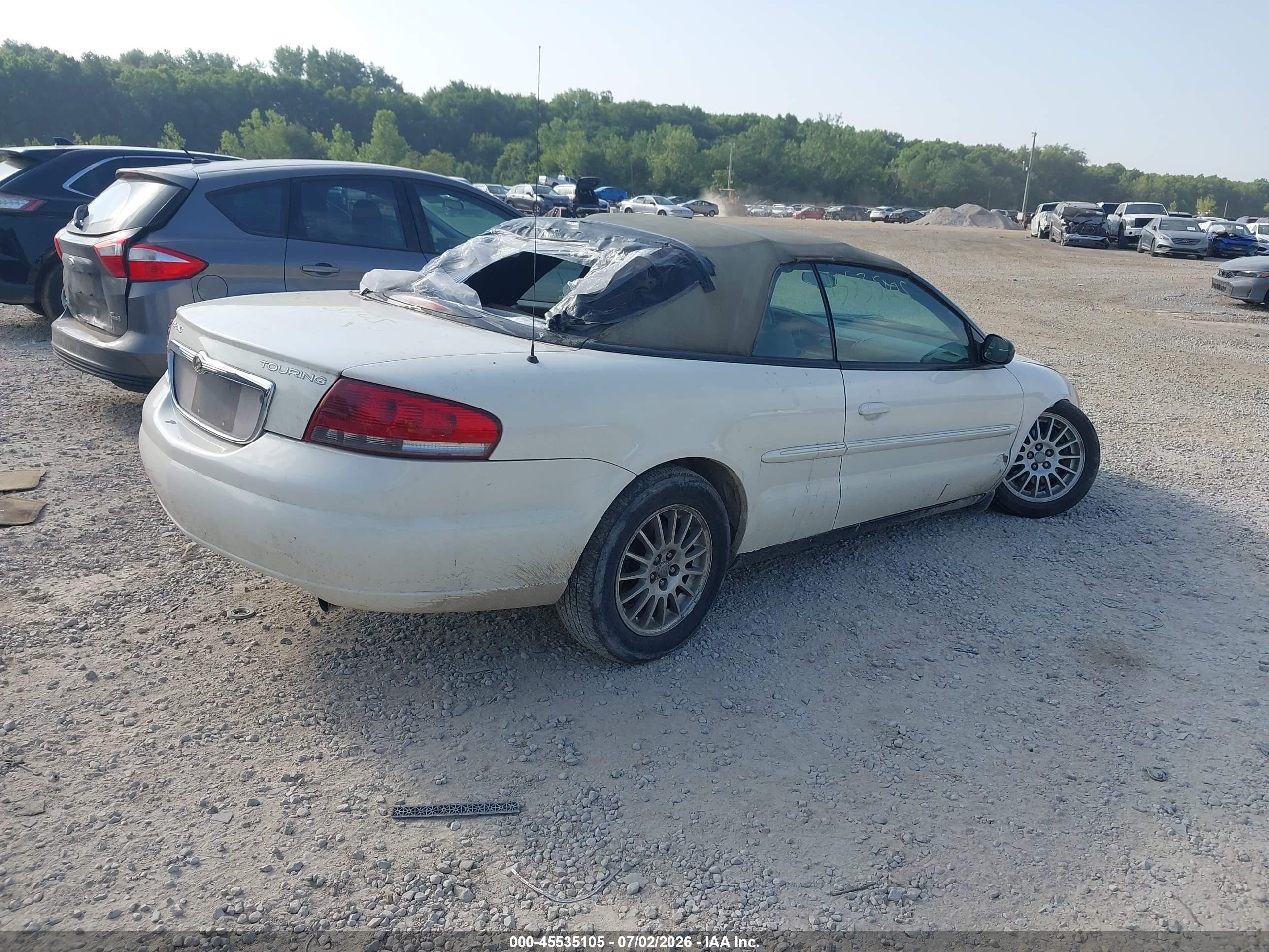 2004 Chrysler Sebring Lxi White vin: 1C3EL55R64N253662