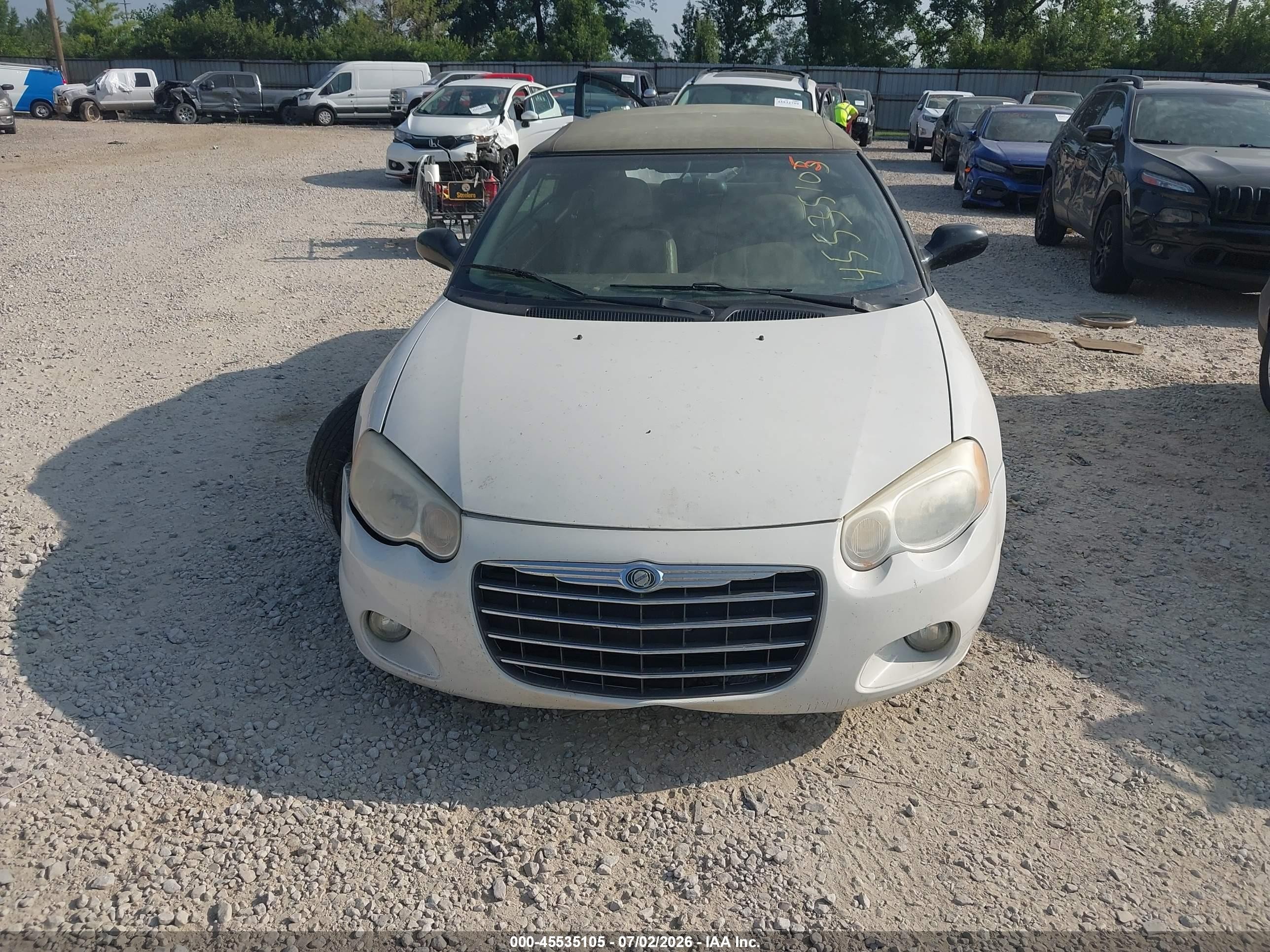 2004 Chrysler Sebring Lxi White vin: 1C3EL55R64N253662